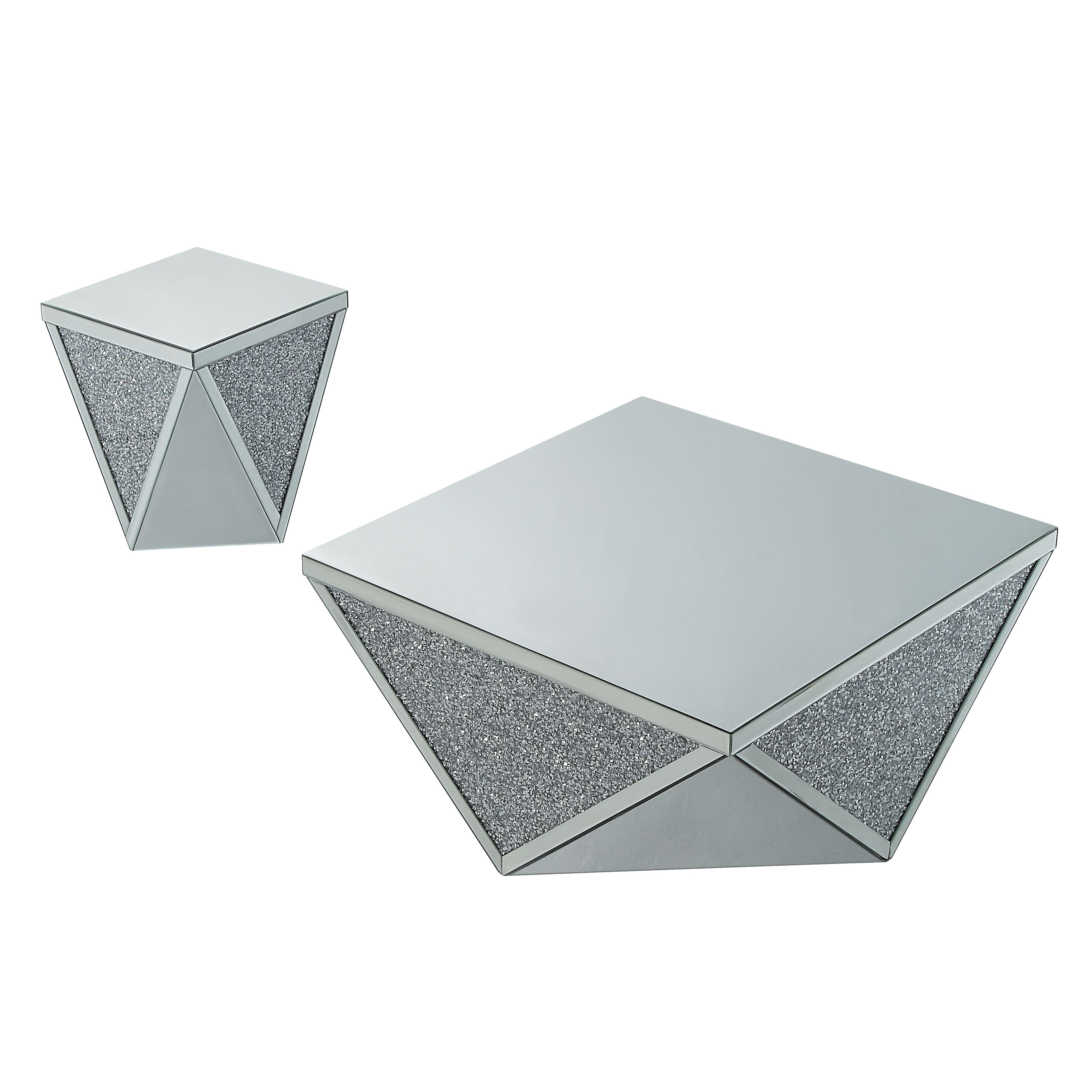 MIRROR TOP END TABLE