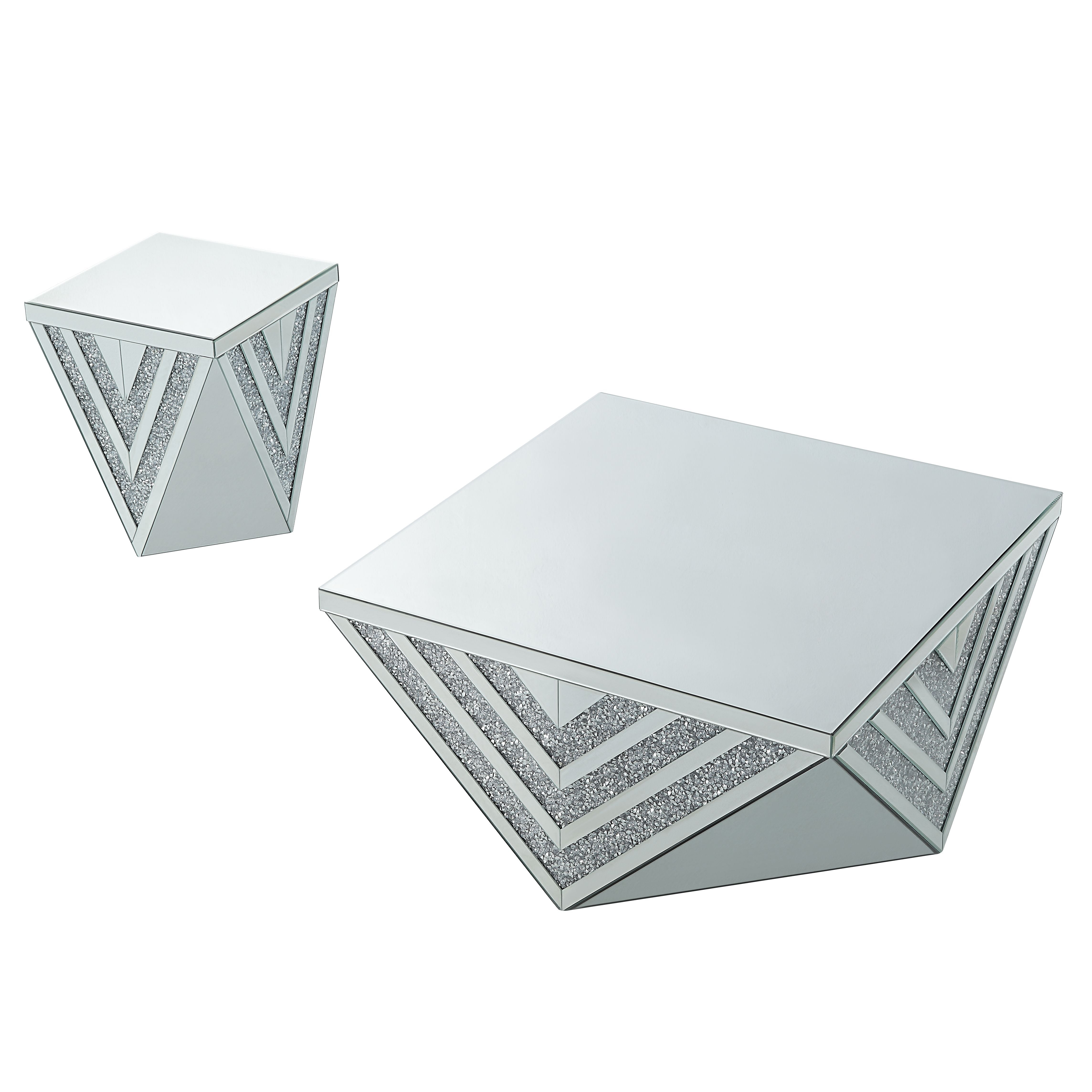 MIRROR TOP END TABLE