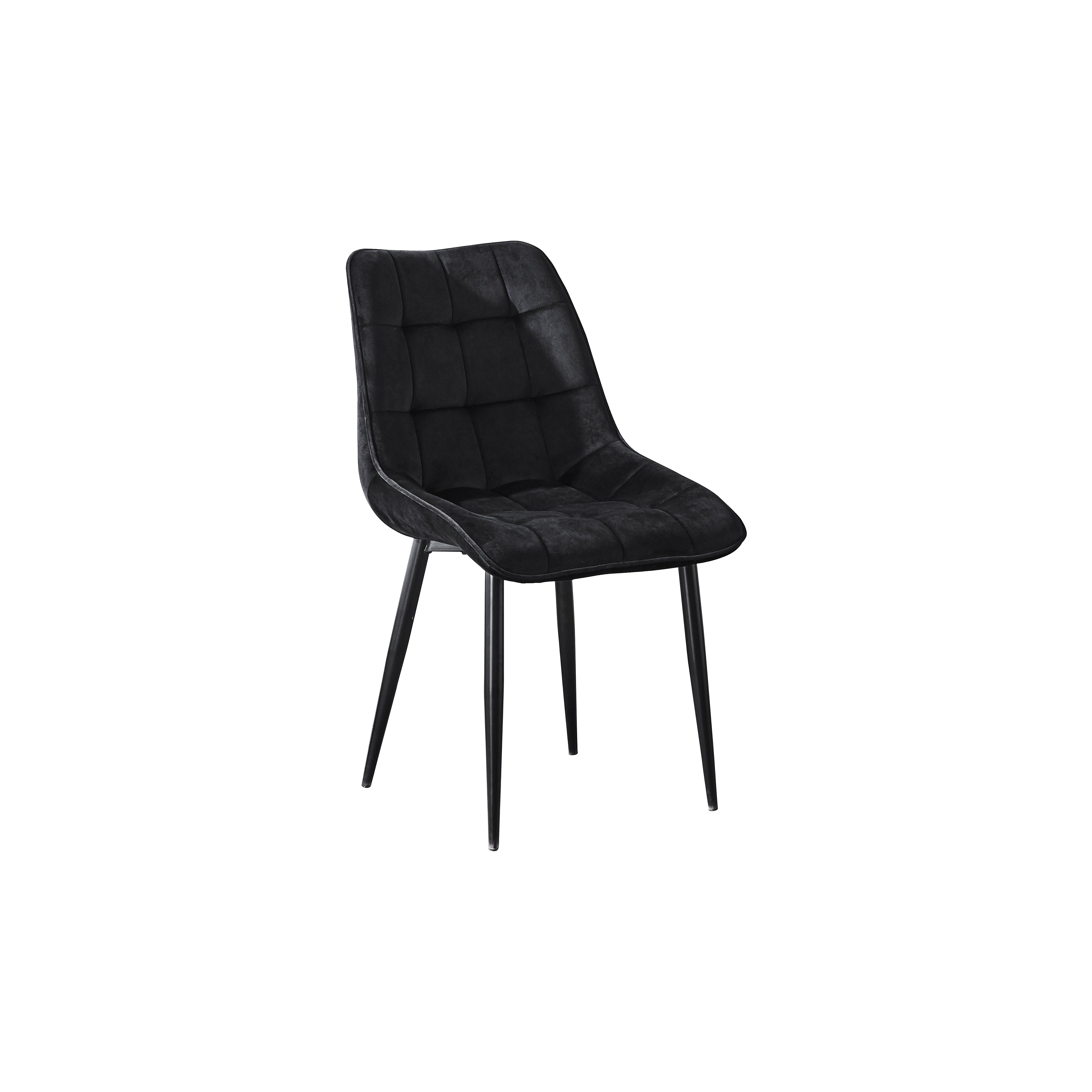 Set of 4 Leatherette/ Fabric Modern Dining Chairs