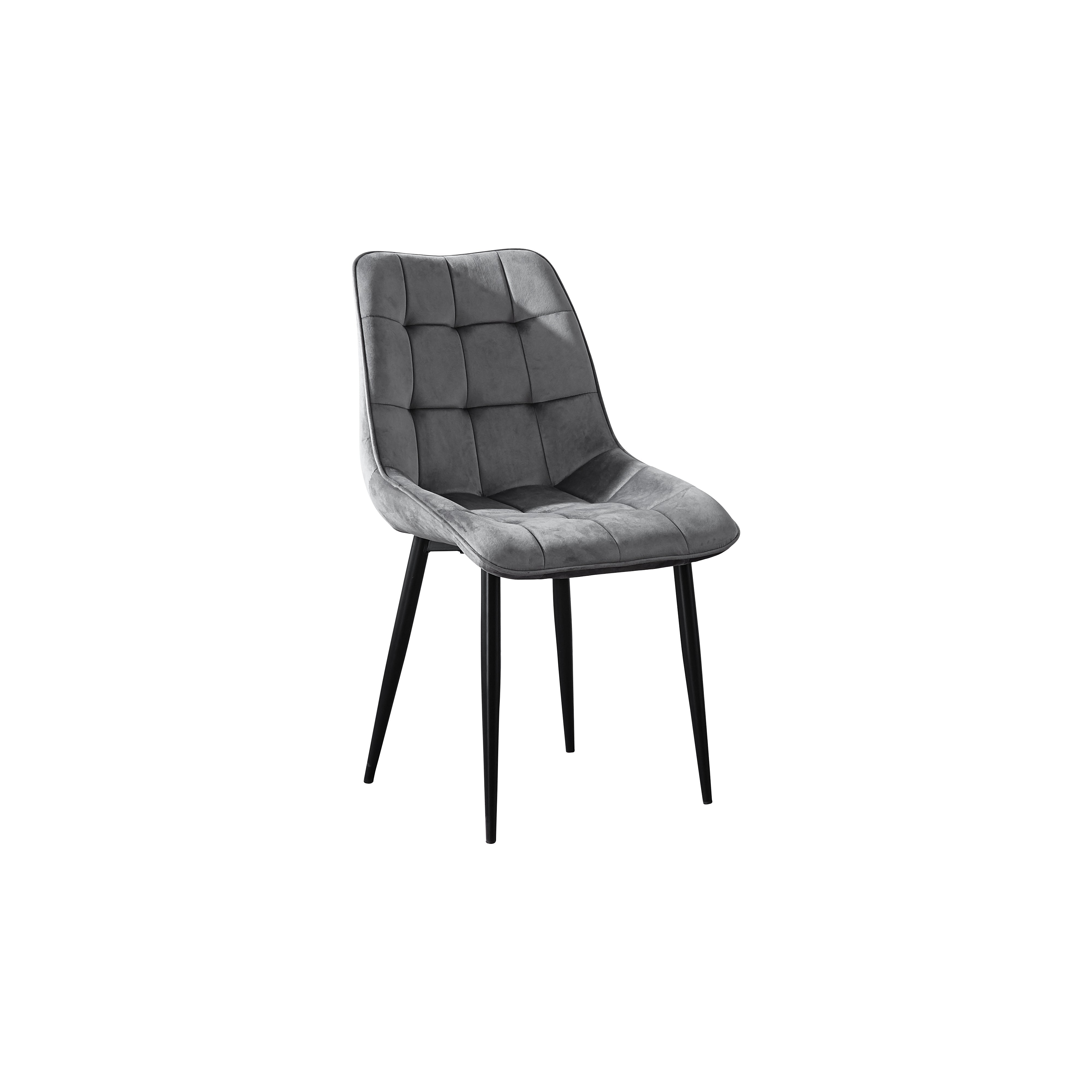 Set of 4 Leatherette/ Fabric Modern Dining Chairs