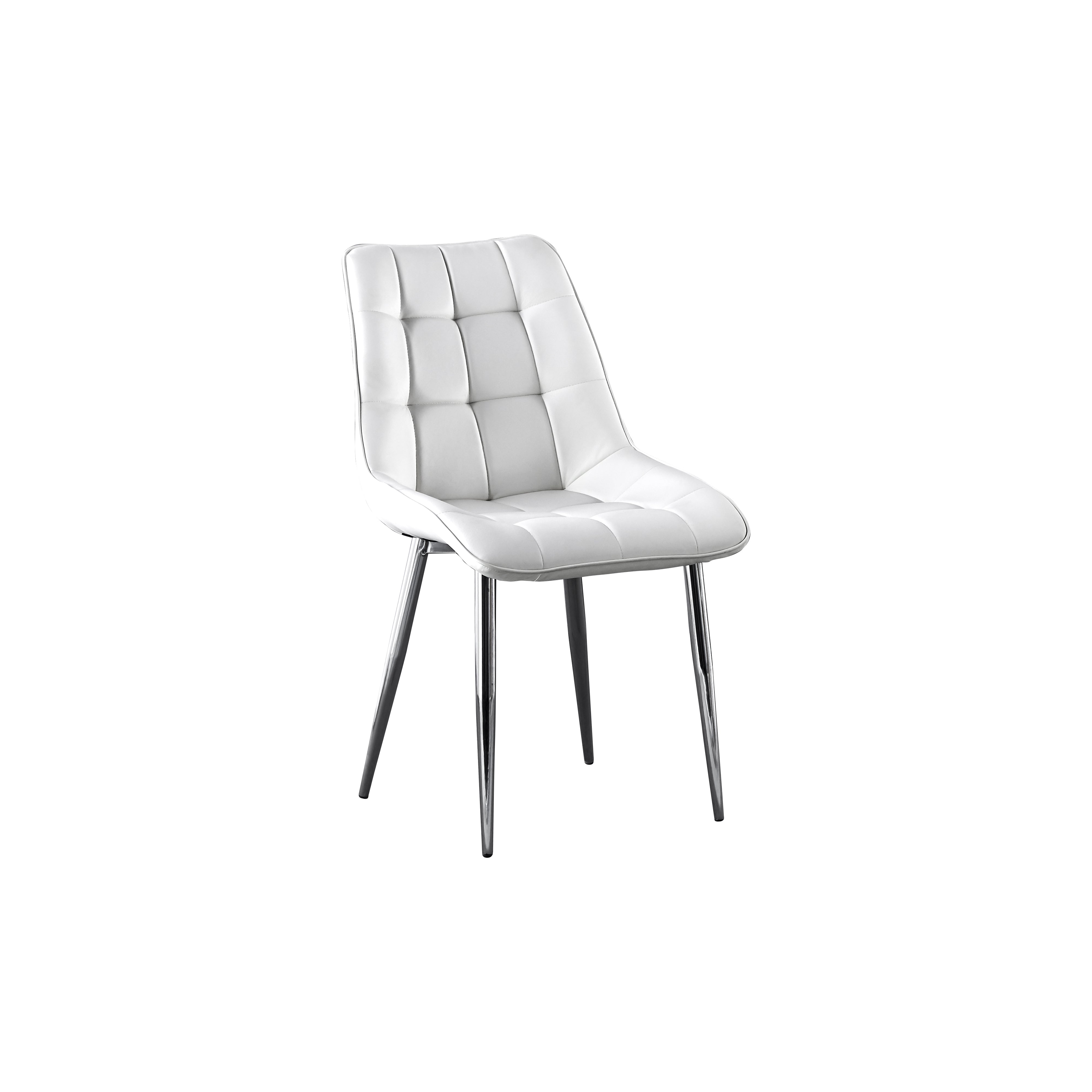 Set of 4 Leatherette/ Fabric Modern Dining Chairs