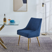 Set of 2 Elegant Dining Chair with Gold Finish Base