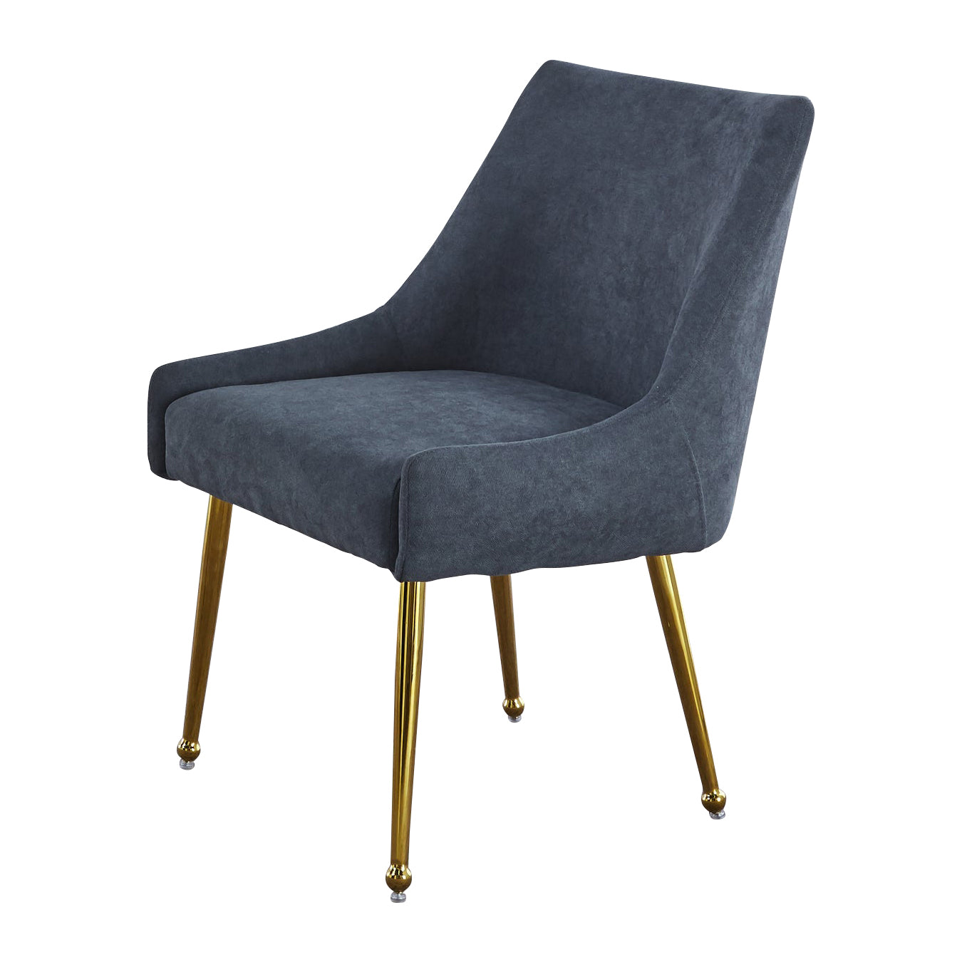 Set of 2 Elegant Dining Chair with Gold Finish Base