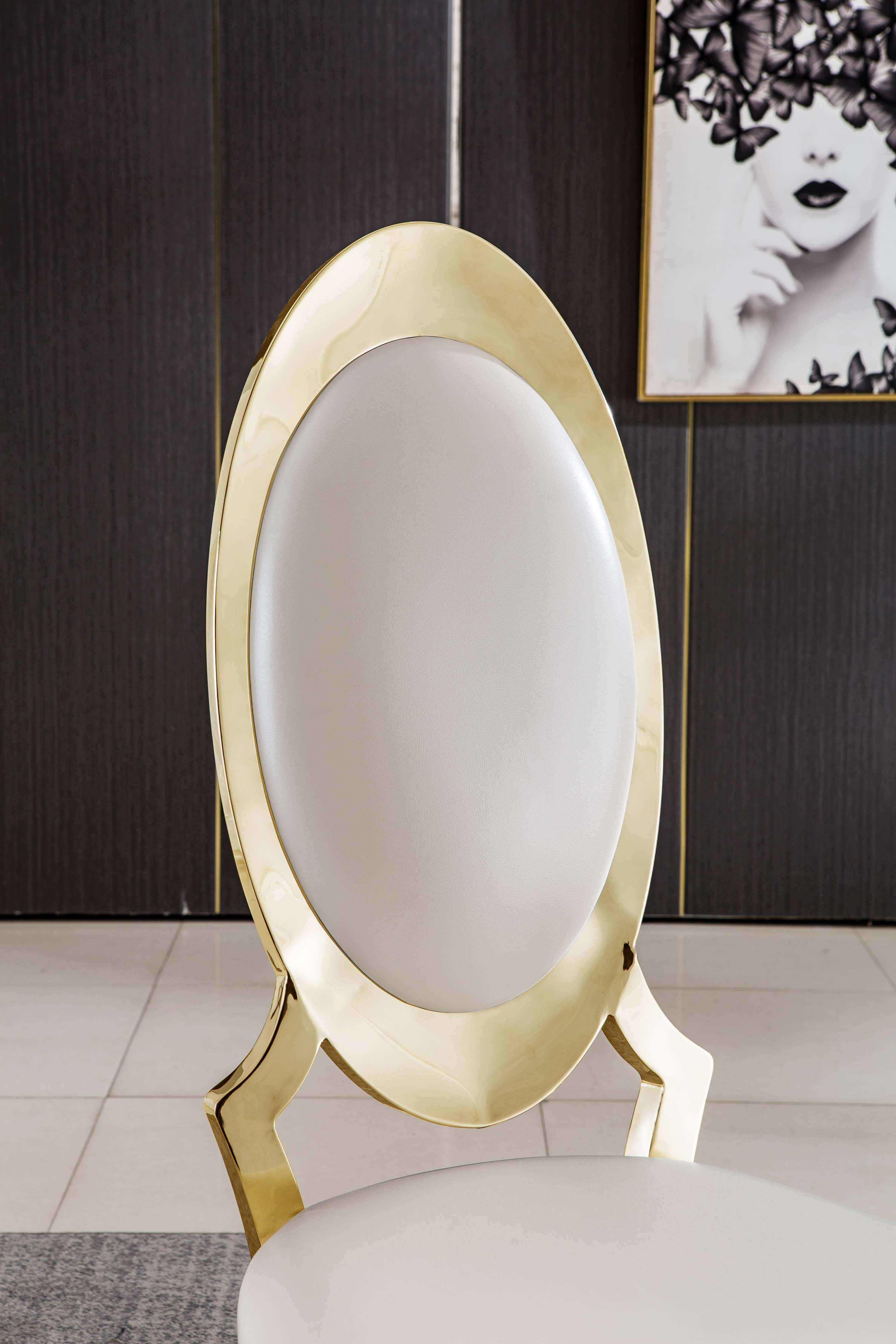 Set of 2 Leatherette Dining Chair