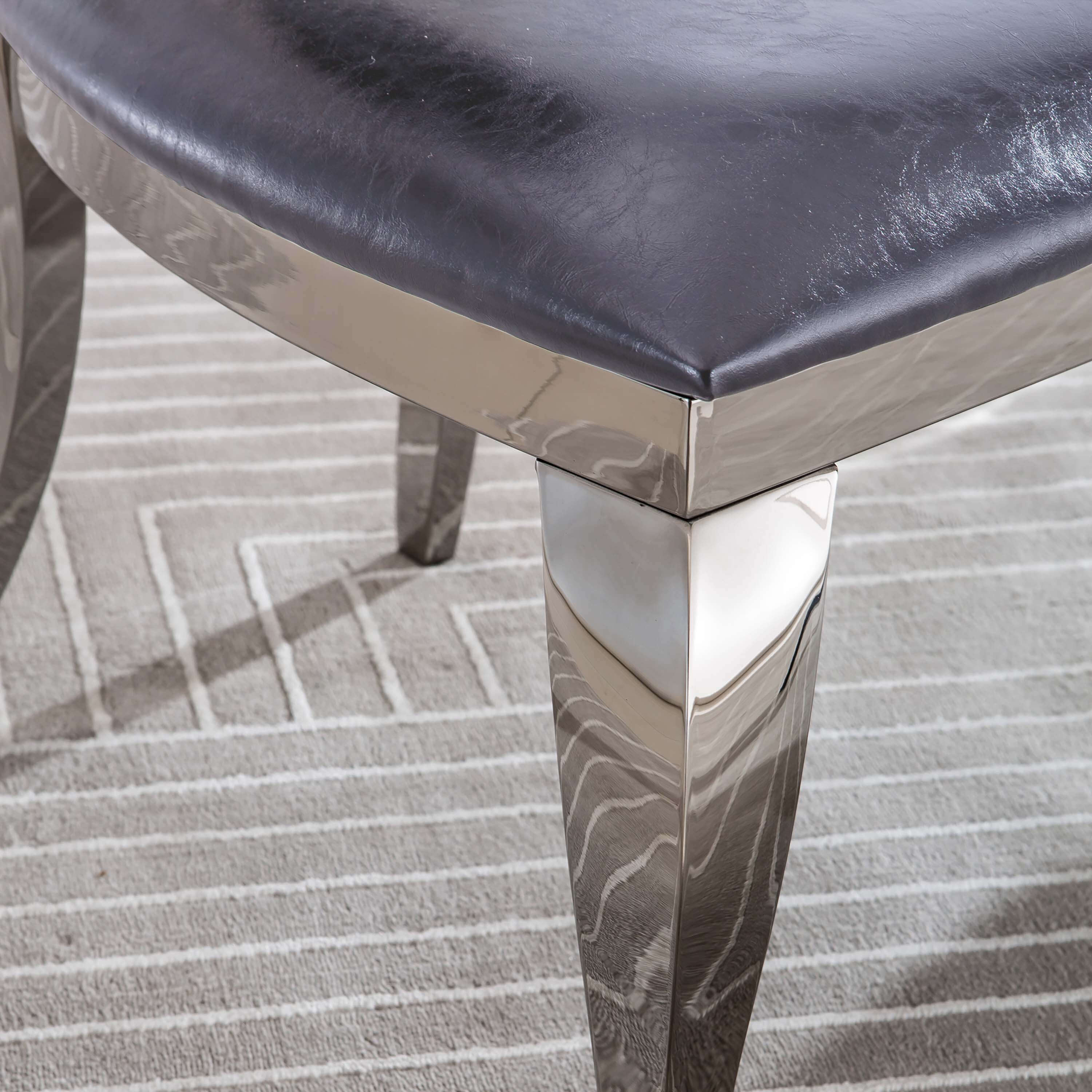 Set of 2 Leatherette Dining Chair