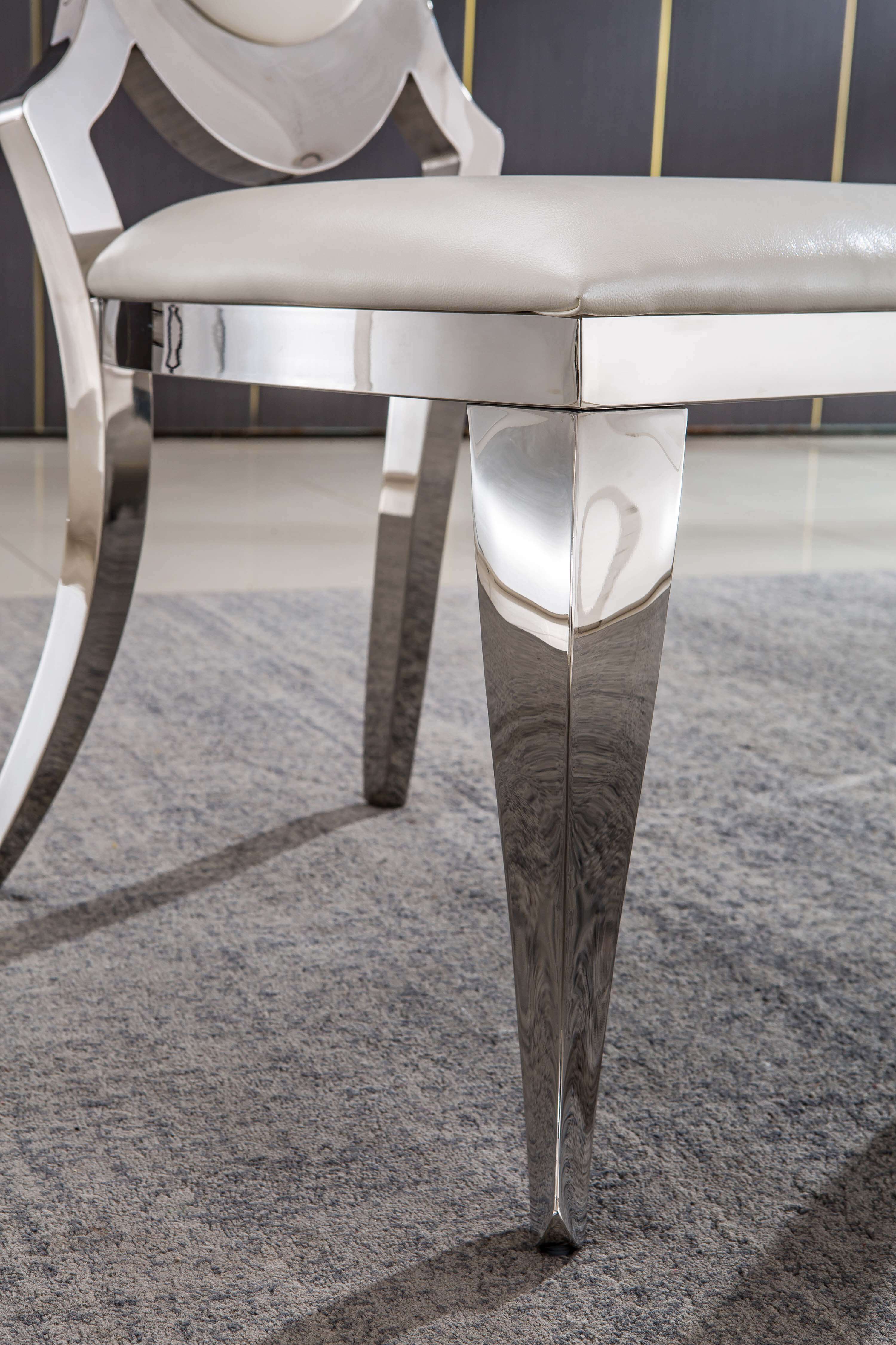 Set of 2 Leatherette Dining Chair