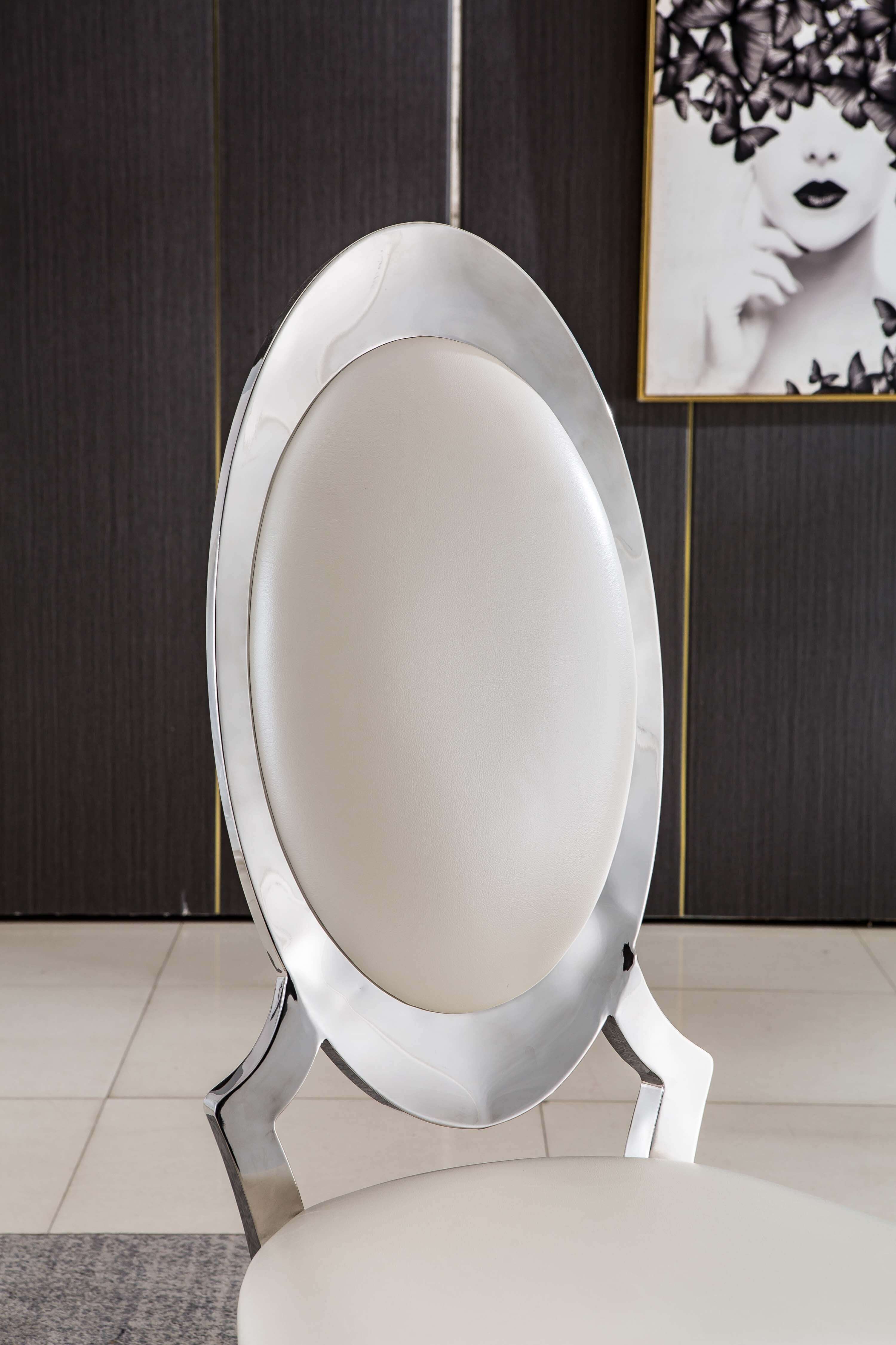 Set of 2 Leatherette Dining Chair