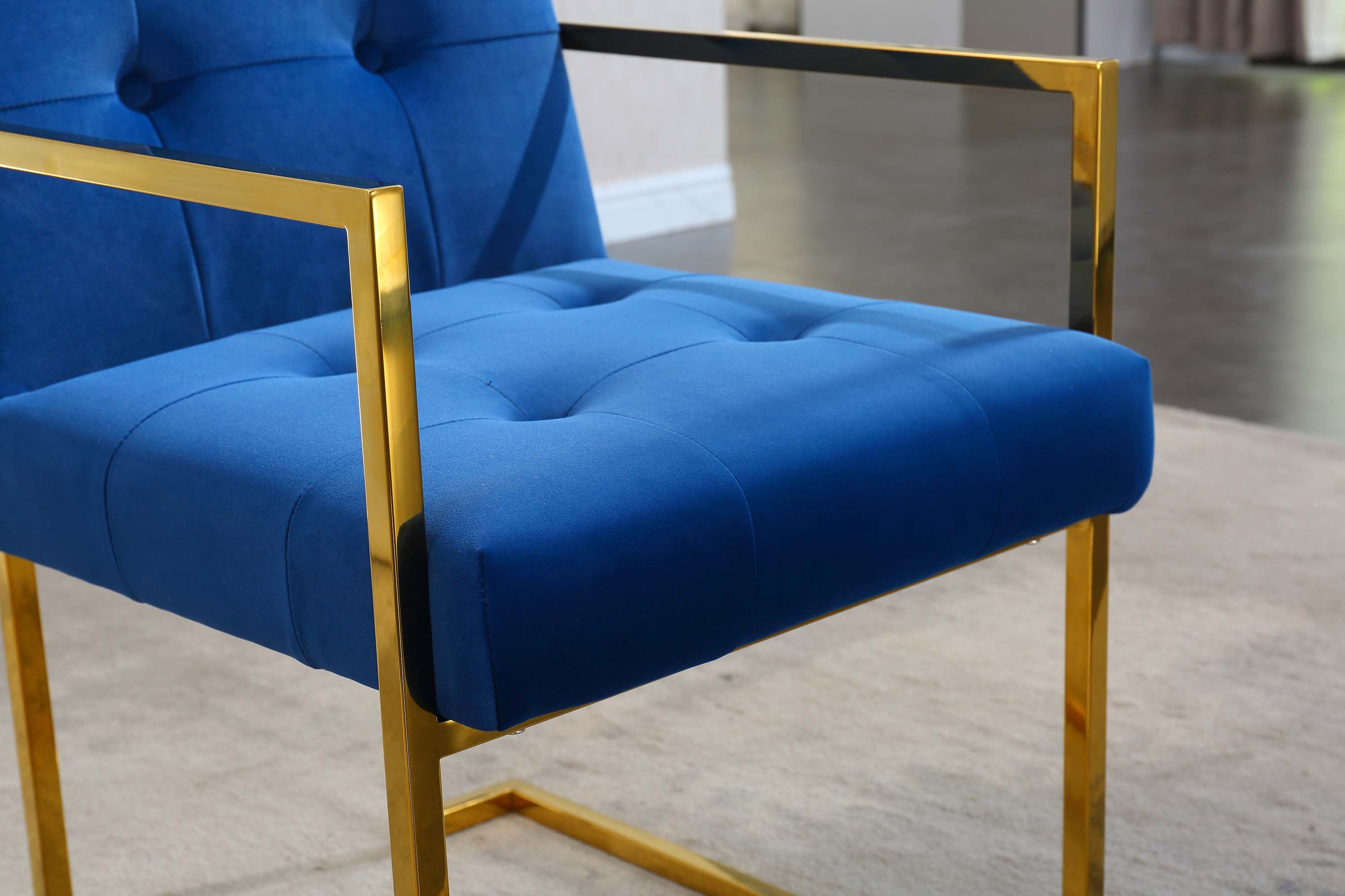 Luxurious Dining Chair with Stainless Steel