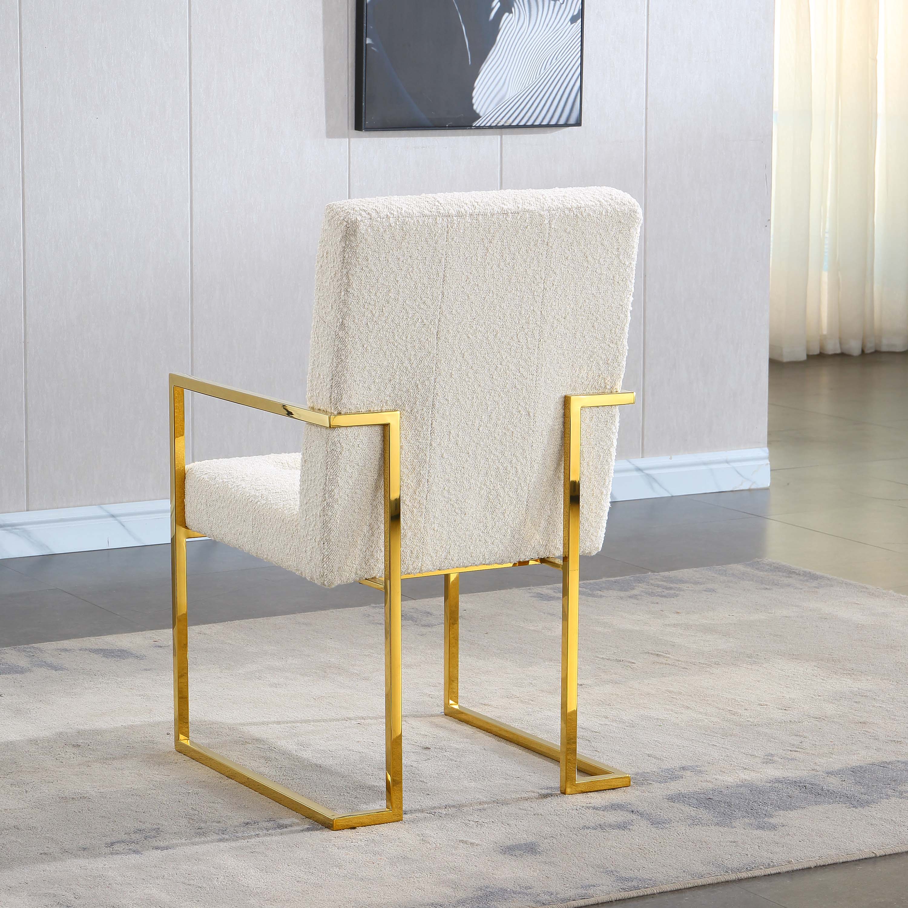 Luxurious Dining Chair with Stainless Steel