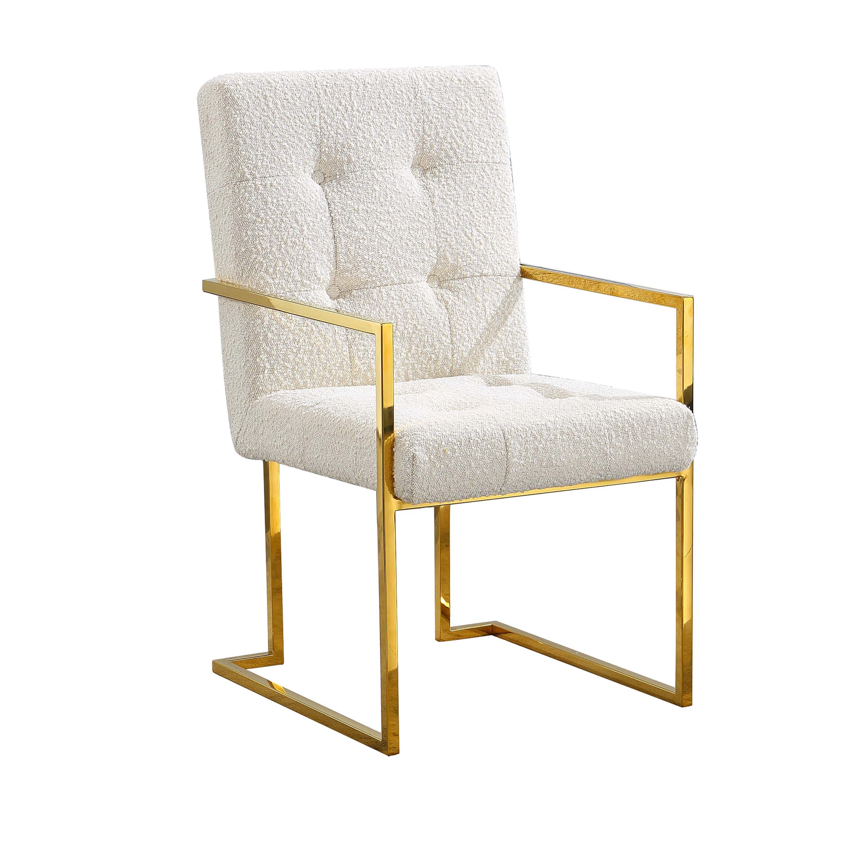 Luxurious Dining Chair with Stainless Steel