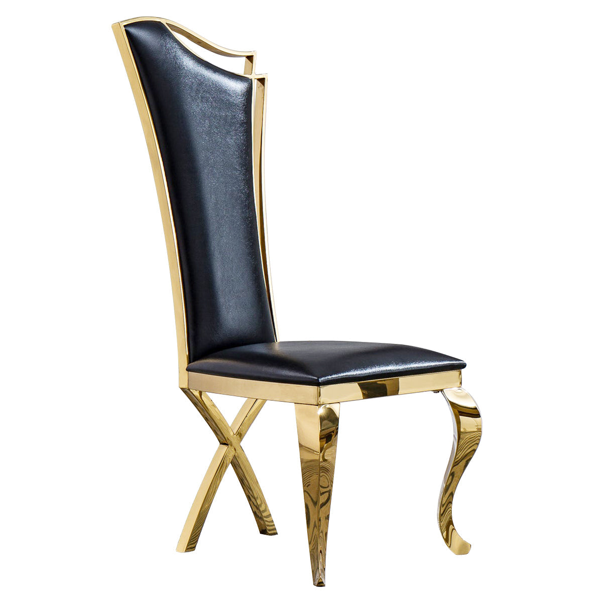 Elegant Velvet & Leatherette Dining Chair Set of 2