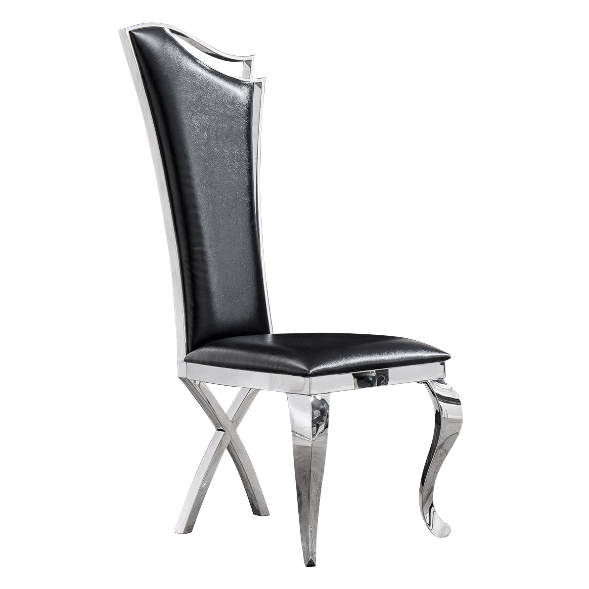 Elegant Velvet & Leatherette Dining Chair Set of 2