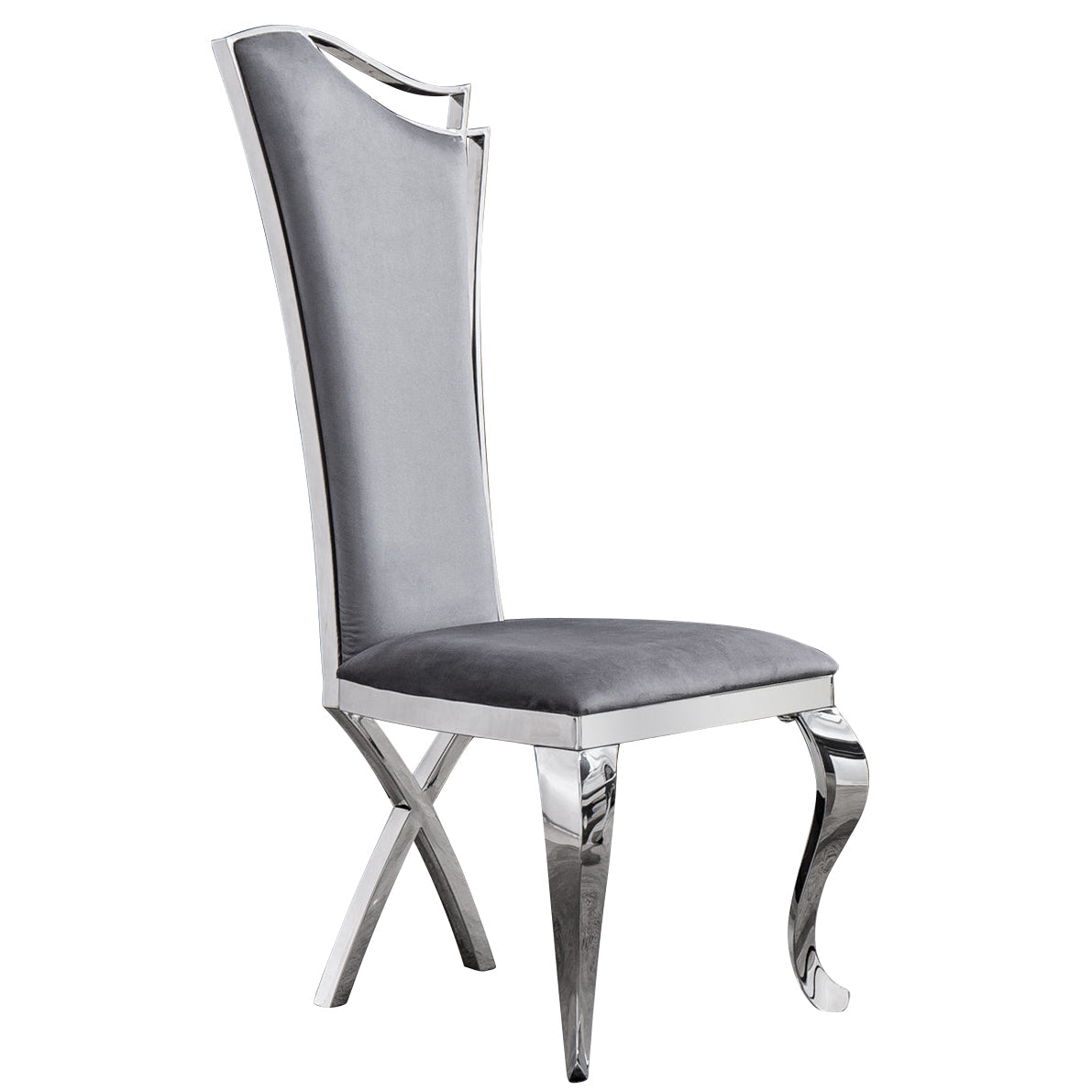 Elegant Velvet & Leatherette Dining Chair Set of 2