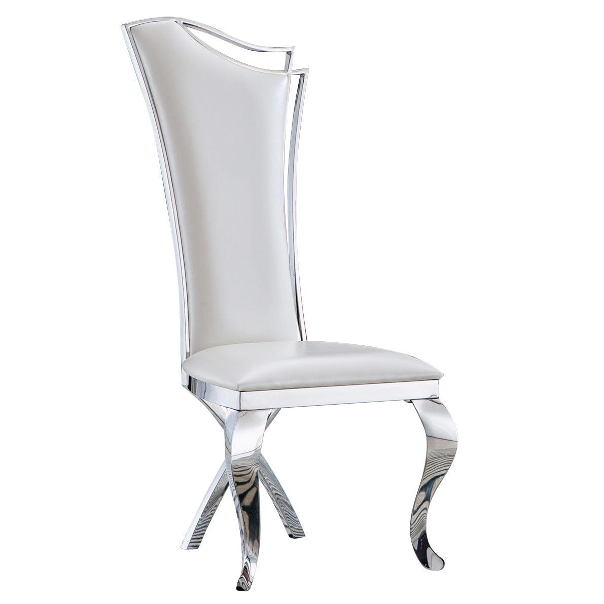 Elegant Velvet & Leatherette Dining Chair Set of 2