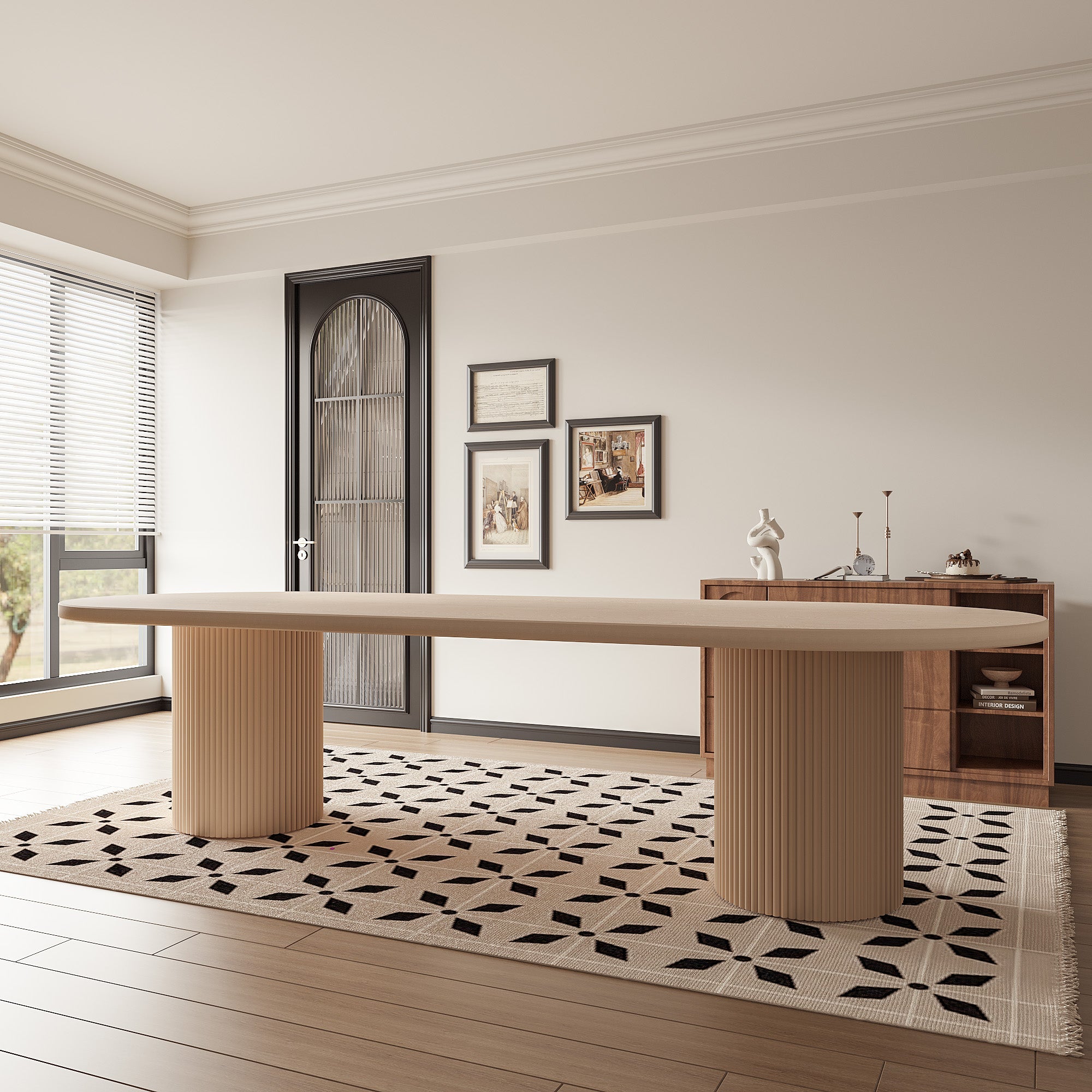 DT010 OAK VENEER DINING TABLE