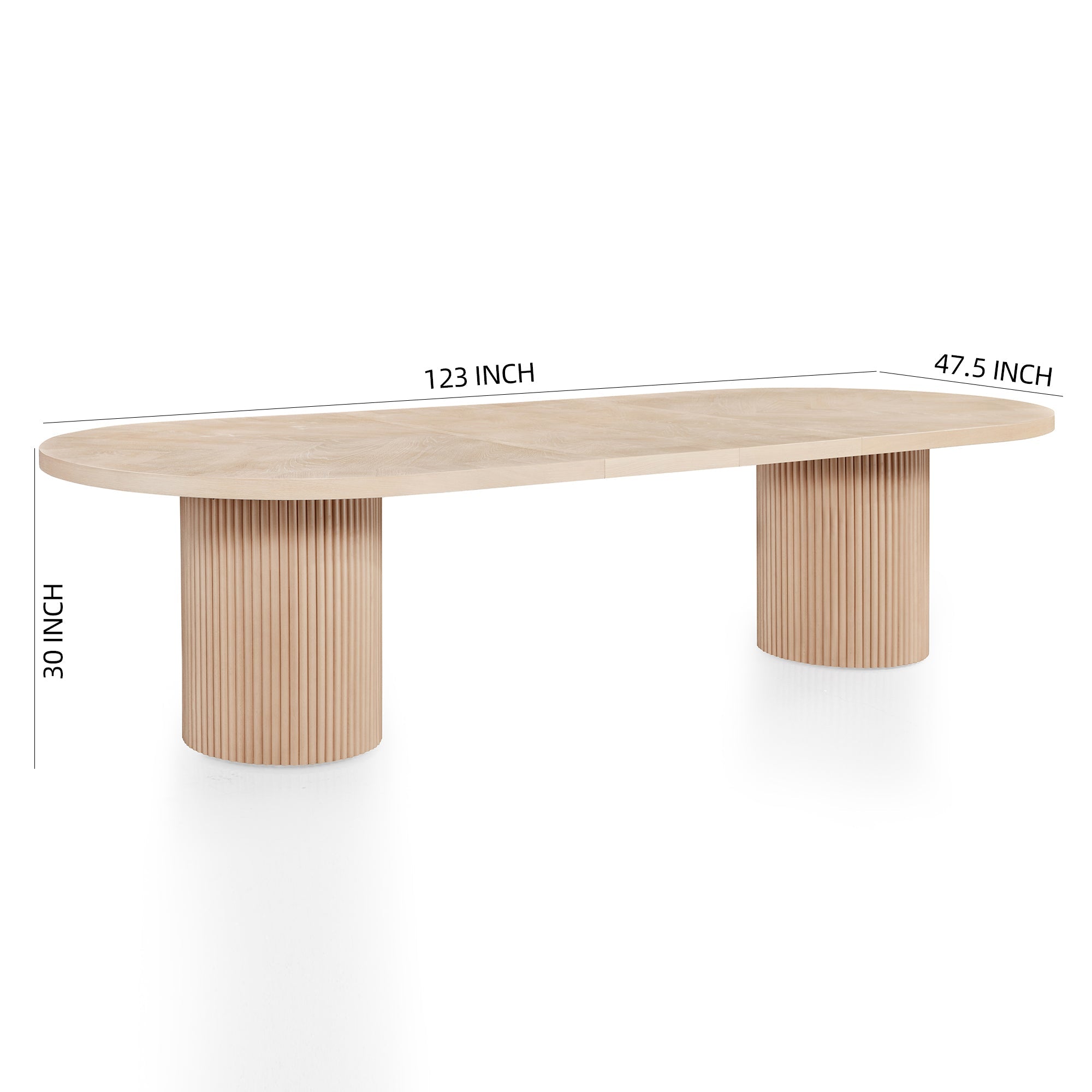 Oak Veneer Transformer Dining Table
