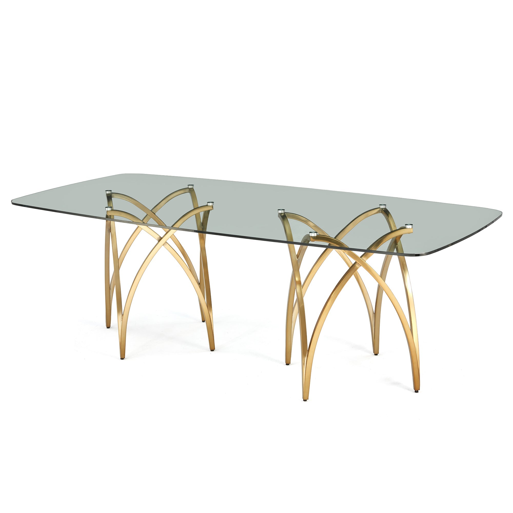 GLASS TOP DINING TABLE