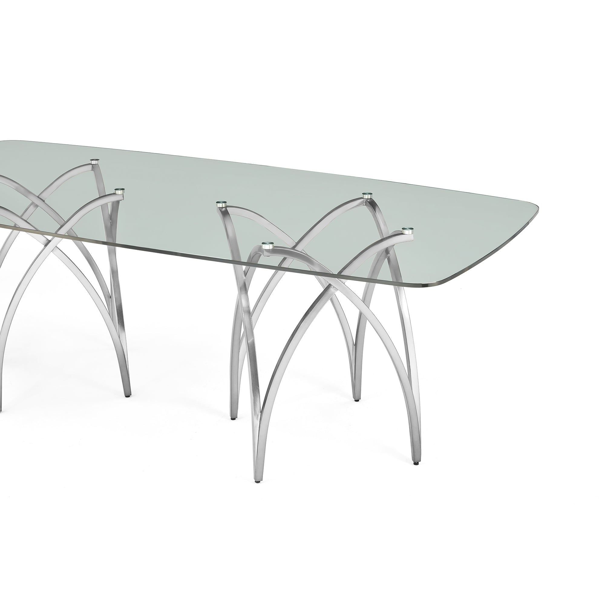 GLASS TOP DINING TABLE