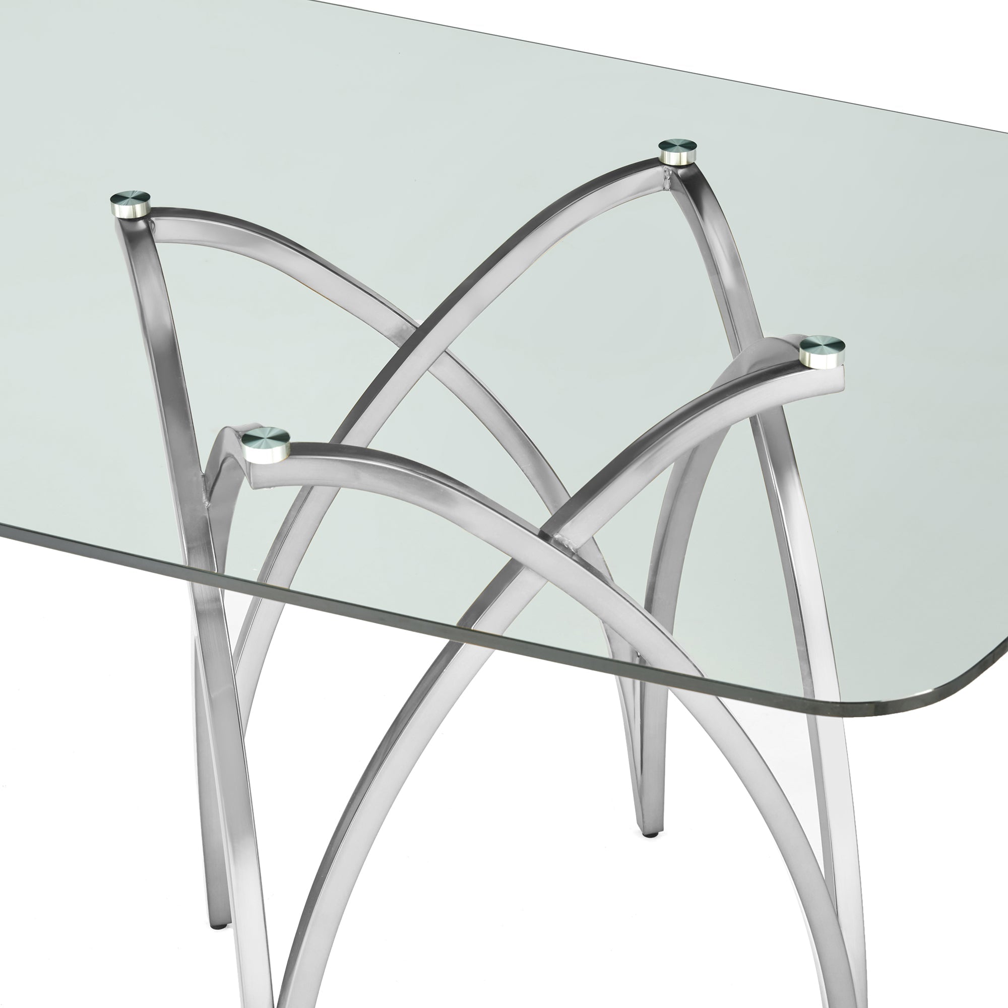 GLASS TOP DINING TABLE