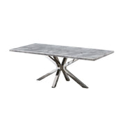 High-Quality Marble Top Dining Table with Gold/Silver Base