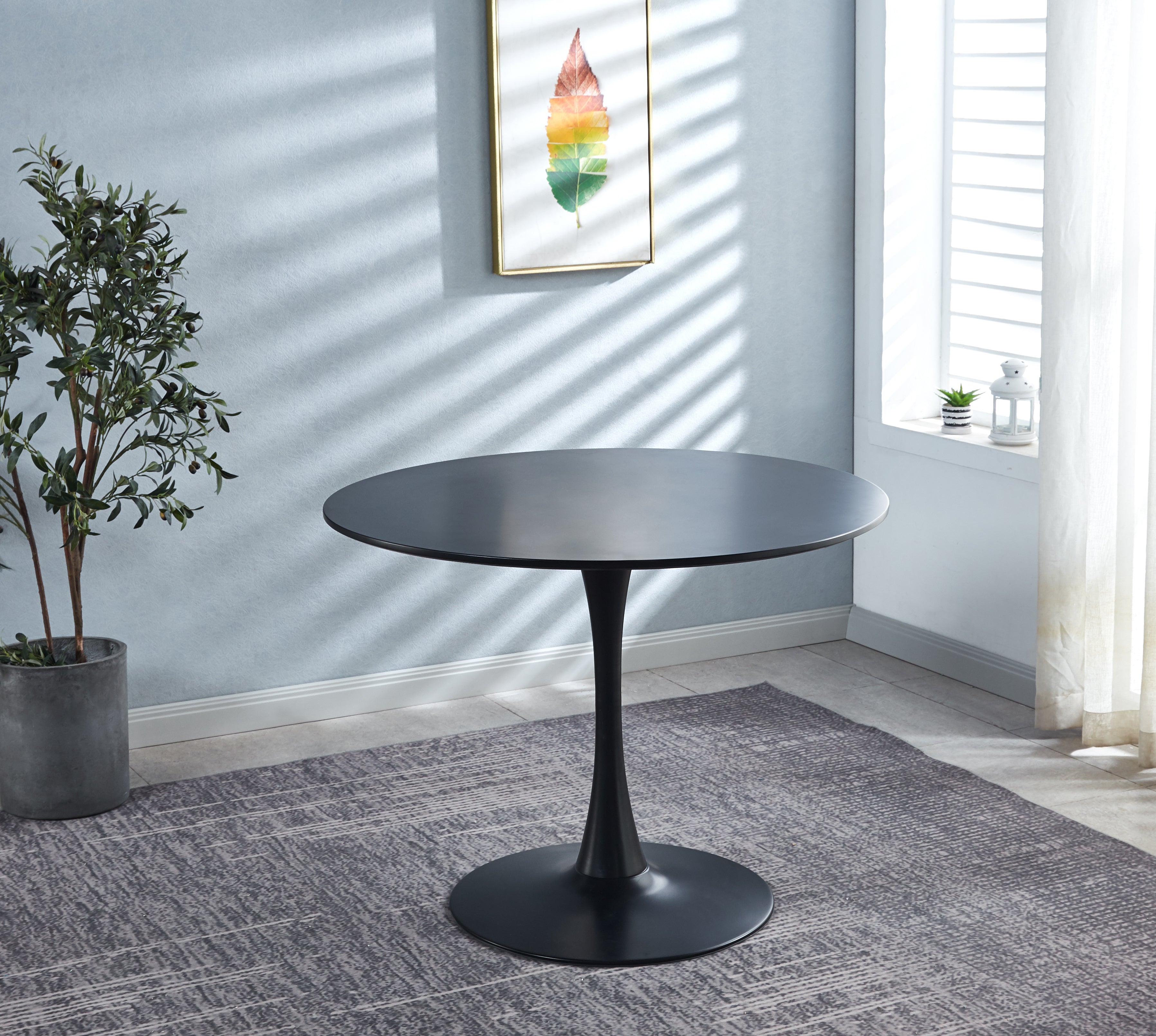 Printed Marble/ Metal Top Dining Table