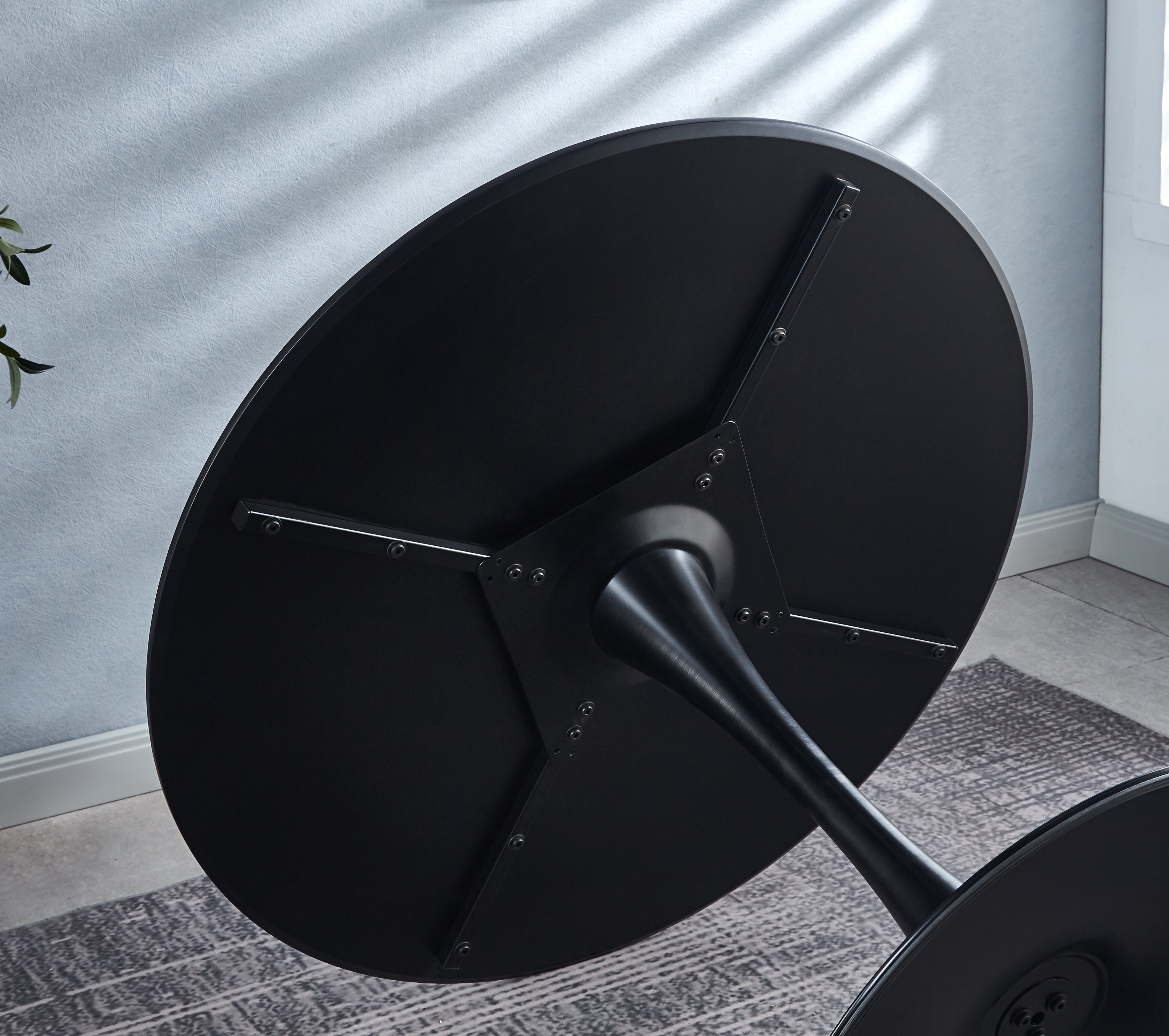 Printed Marble/ Metal Top Dining Table