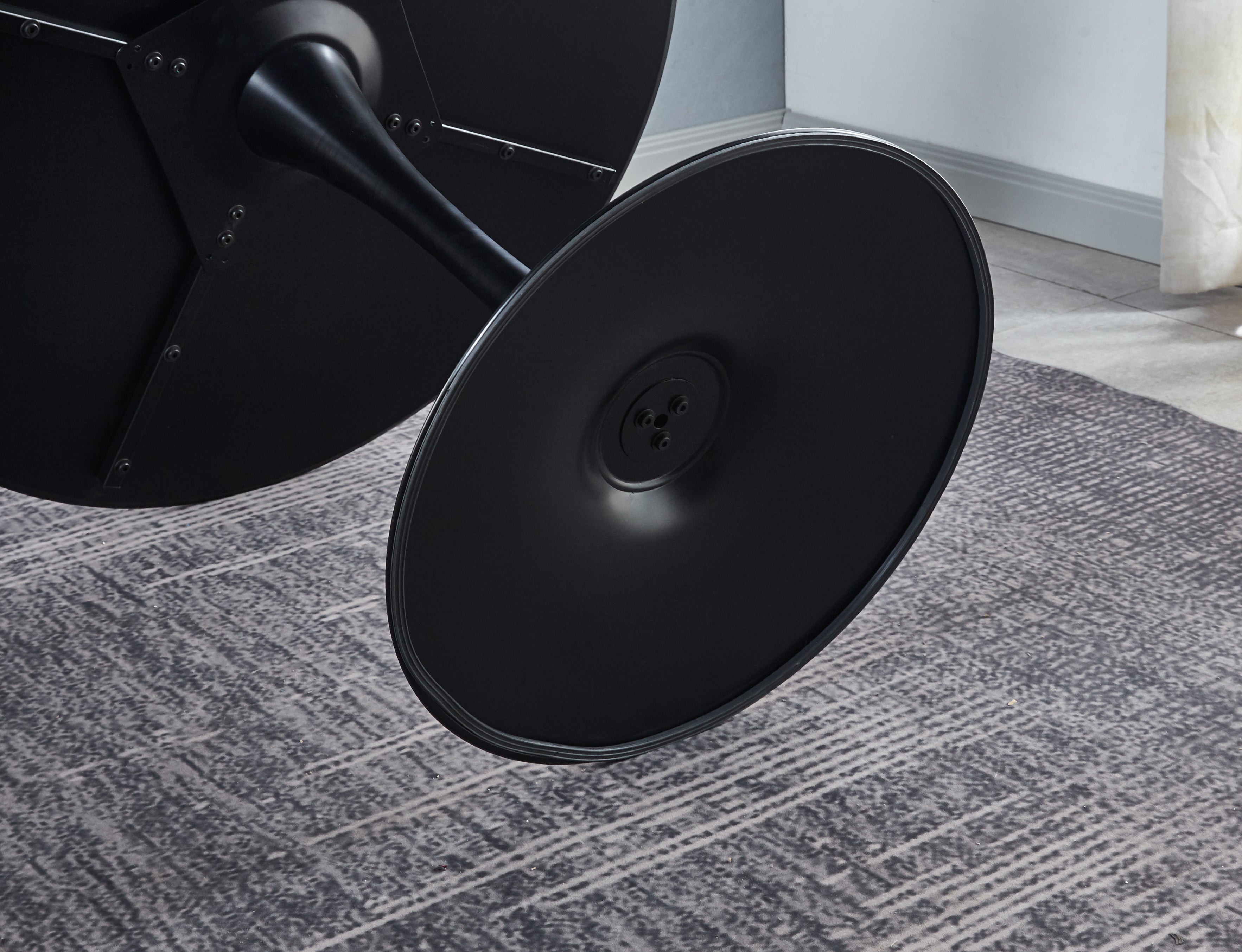 Printed Marble/ Metal Top Dining Table