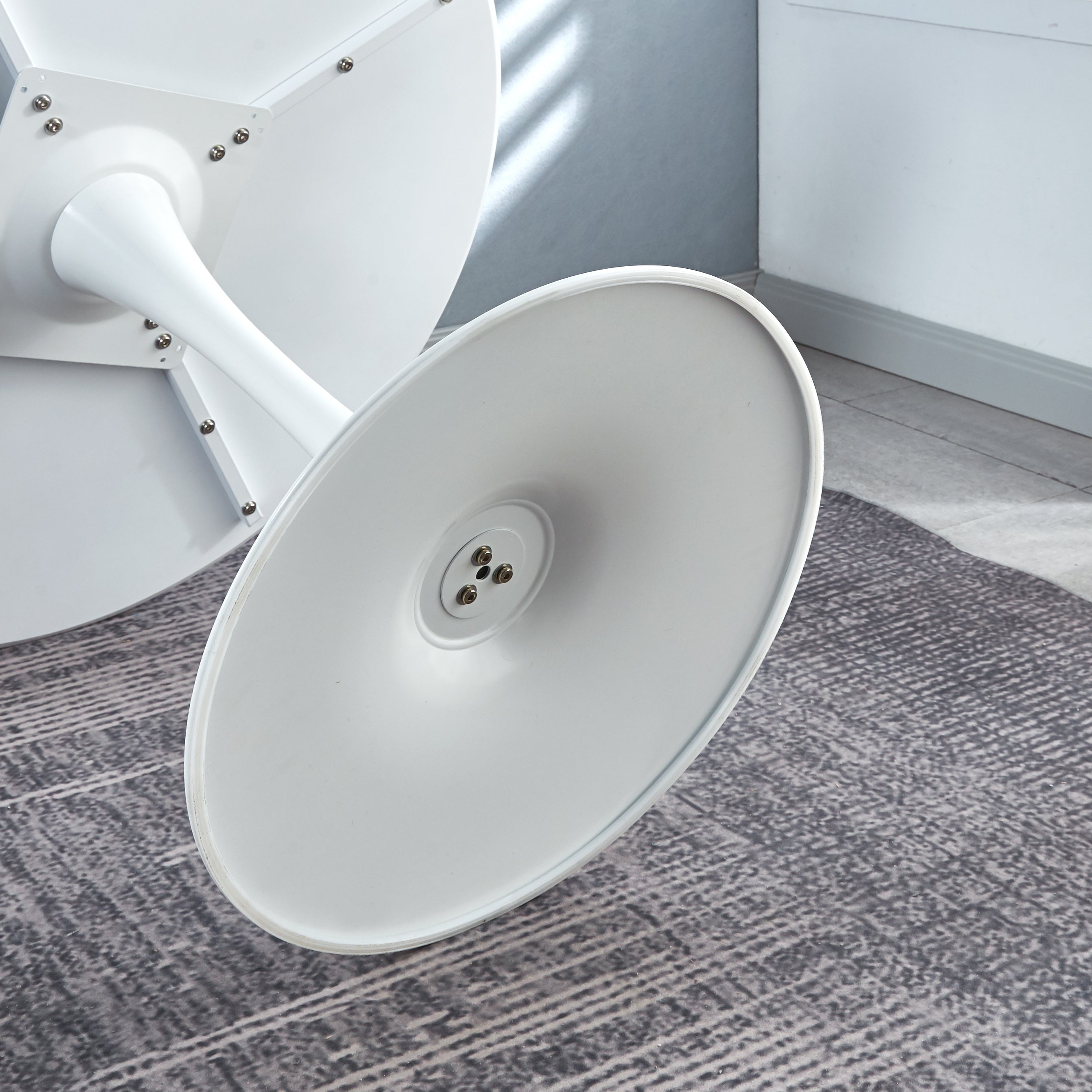 Printed Marble/ Metal Top Dining Table