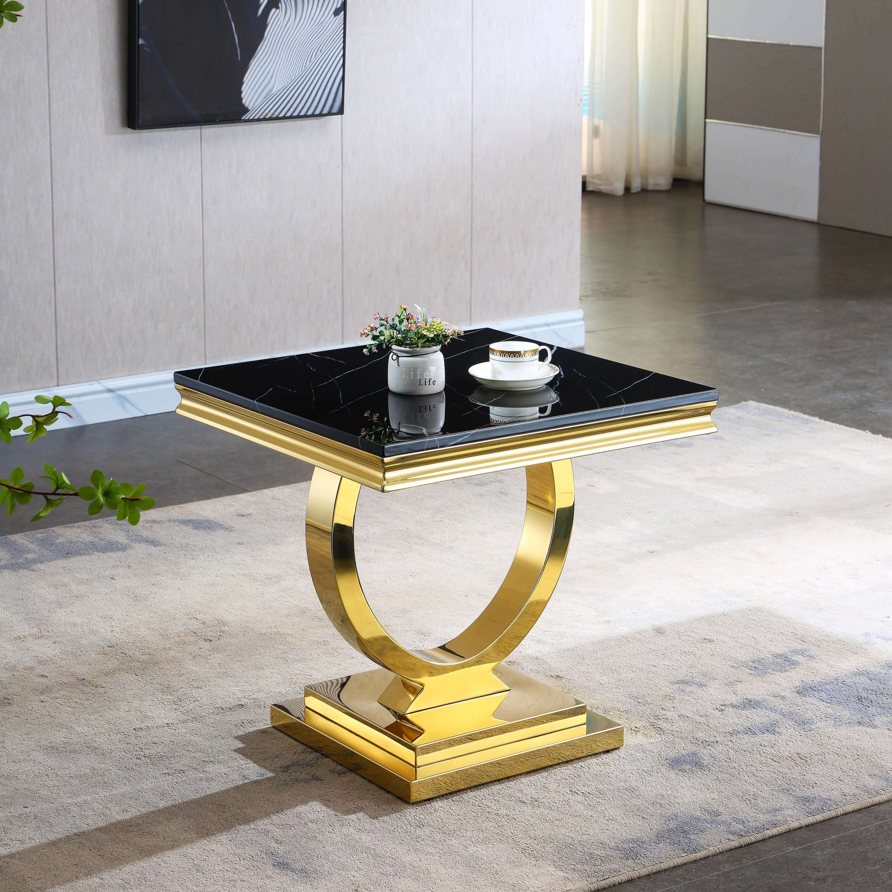 Solid Marble End Table
