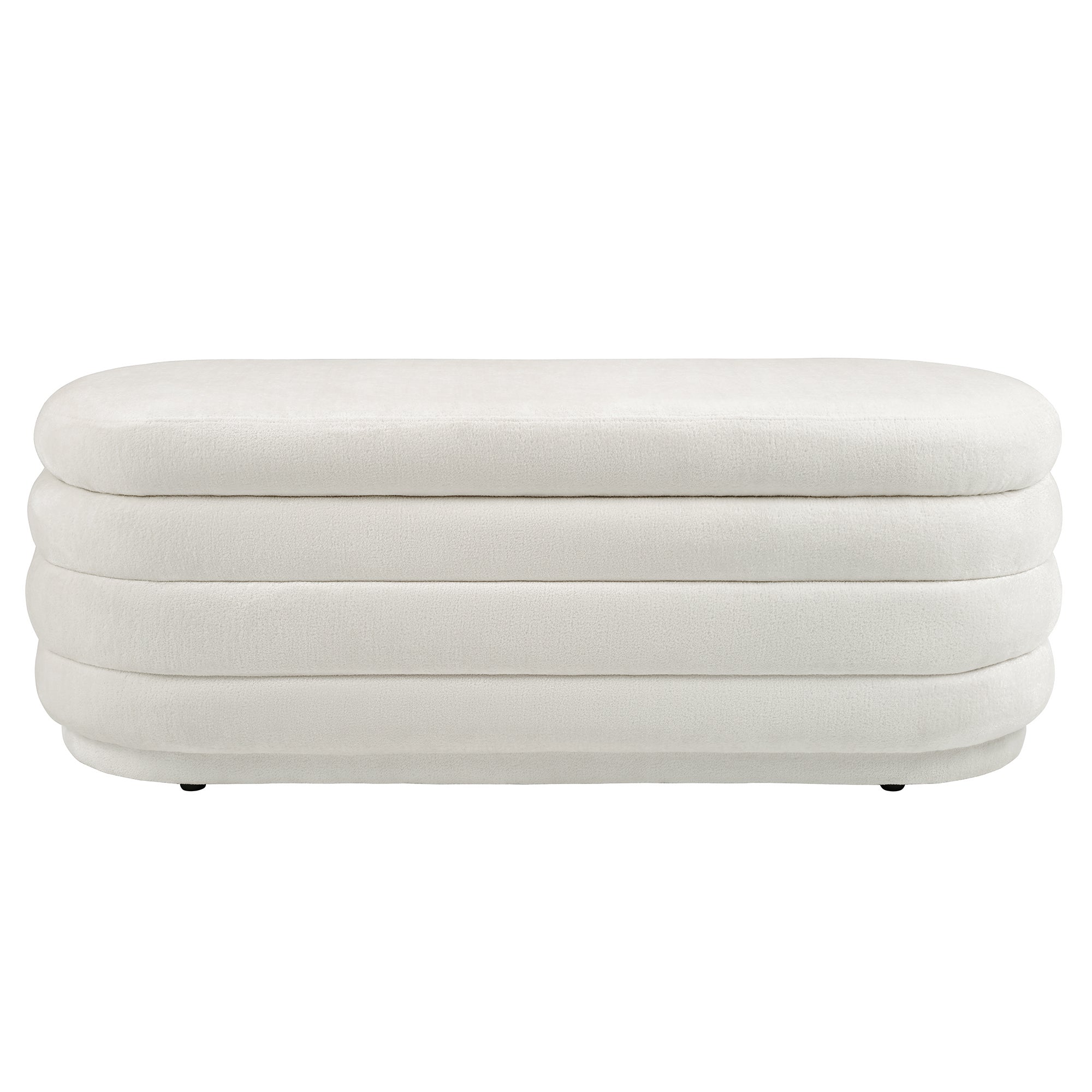 Fabric Storage Bench with Plastic Legs
