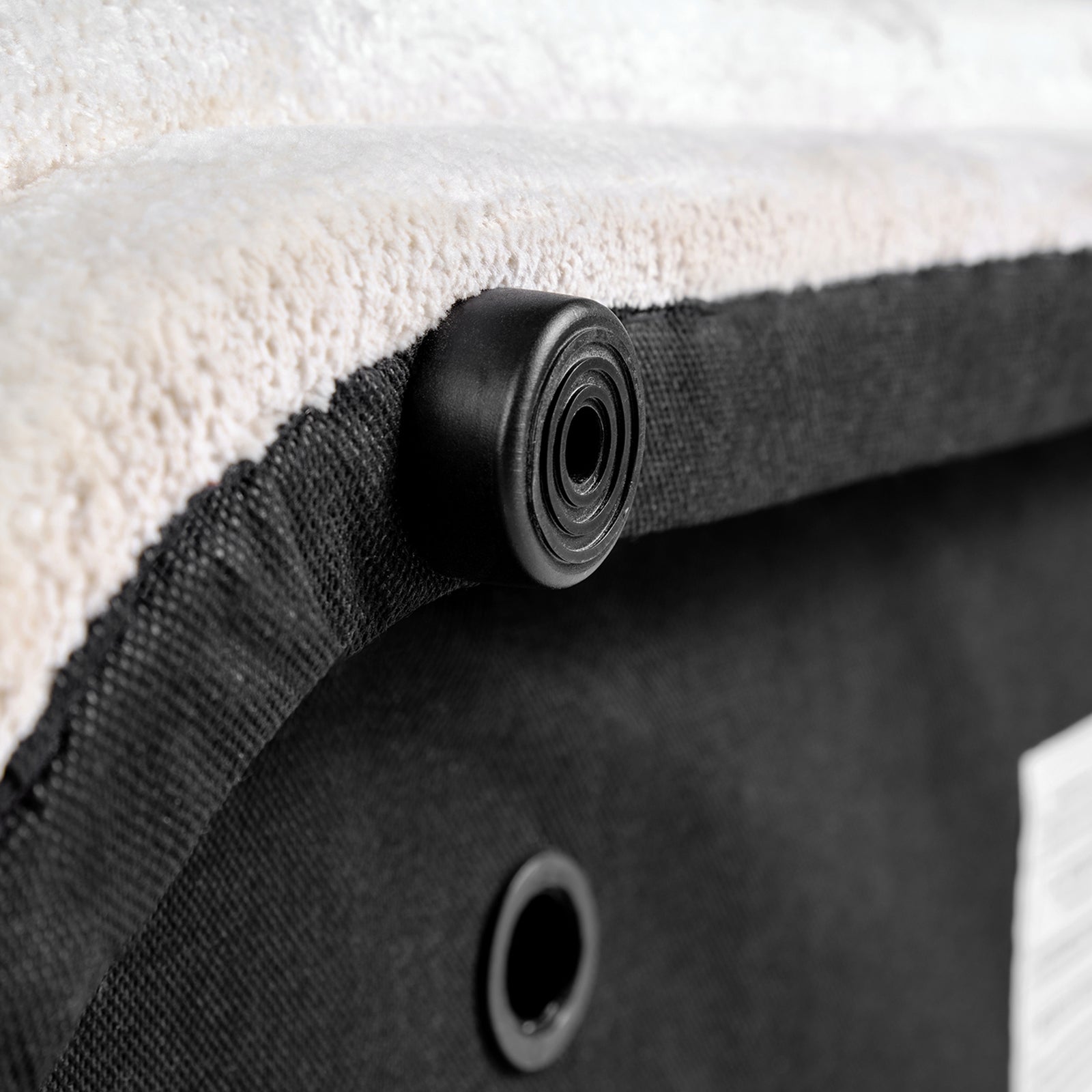 Fabric Storage Bench with Plastic Legs