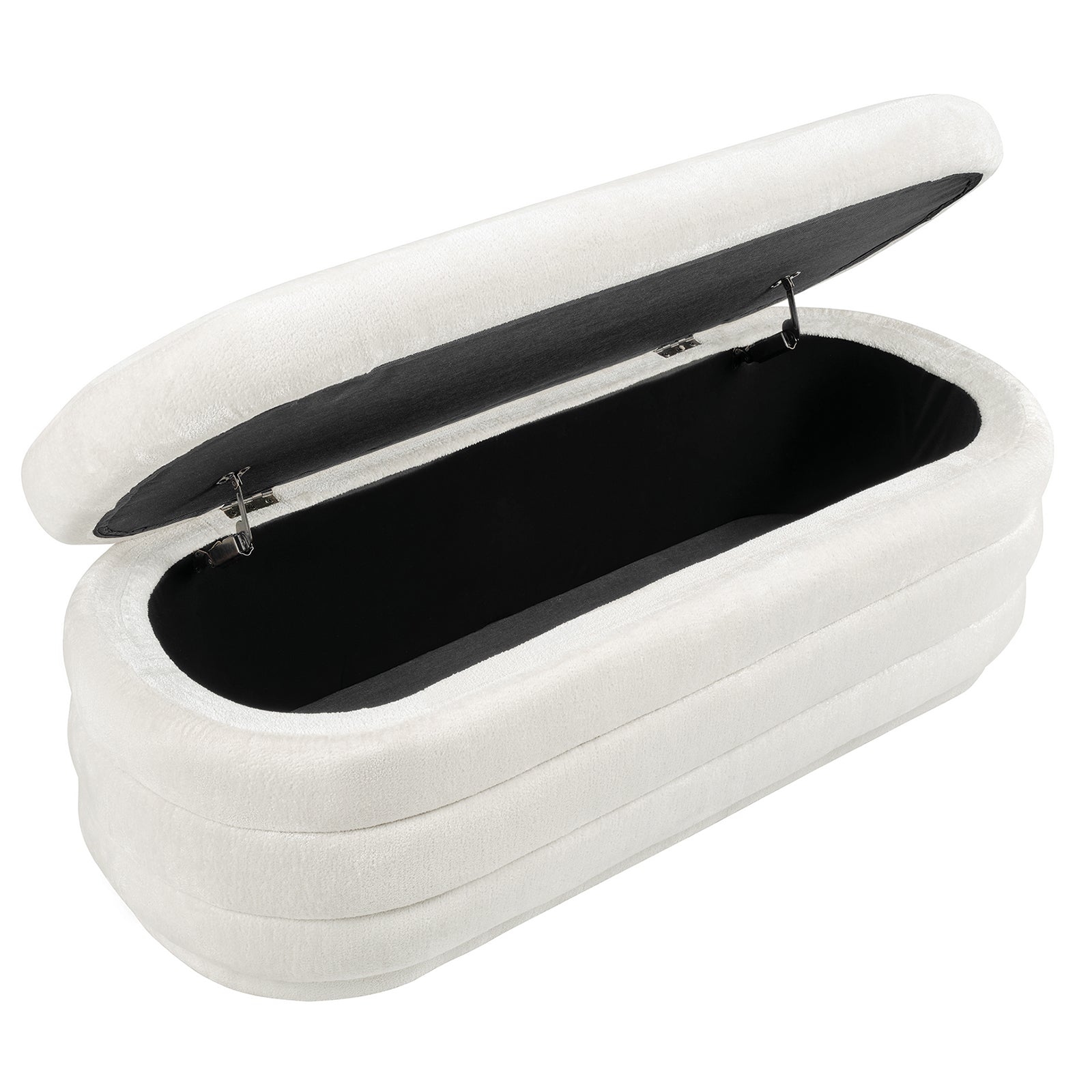 Fabric Storage Bench with Plastic Legs
