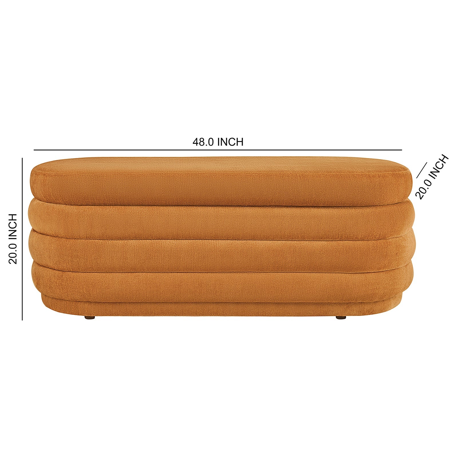 Fabric Storage Bench with Plastic Legs