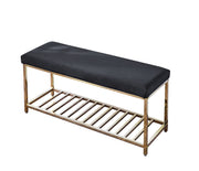 Elegant Bench with Stainless Steel Base