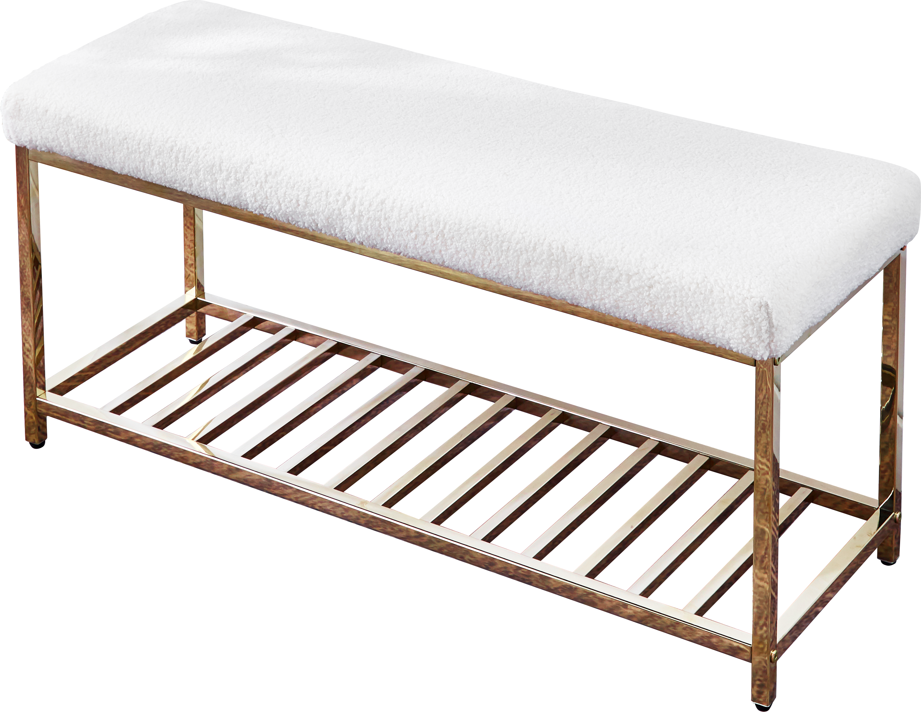 Elegant Bench with Stainless Steel Base