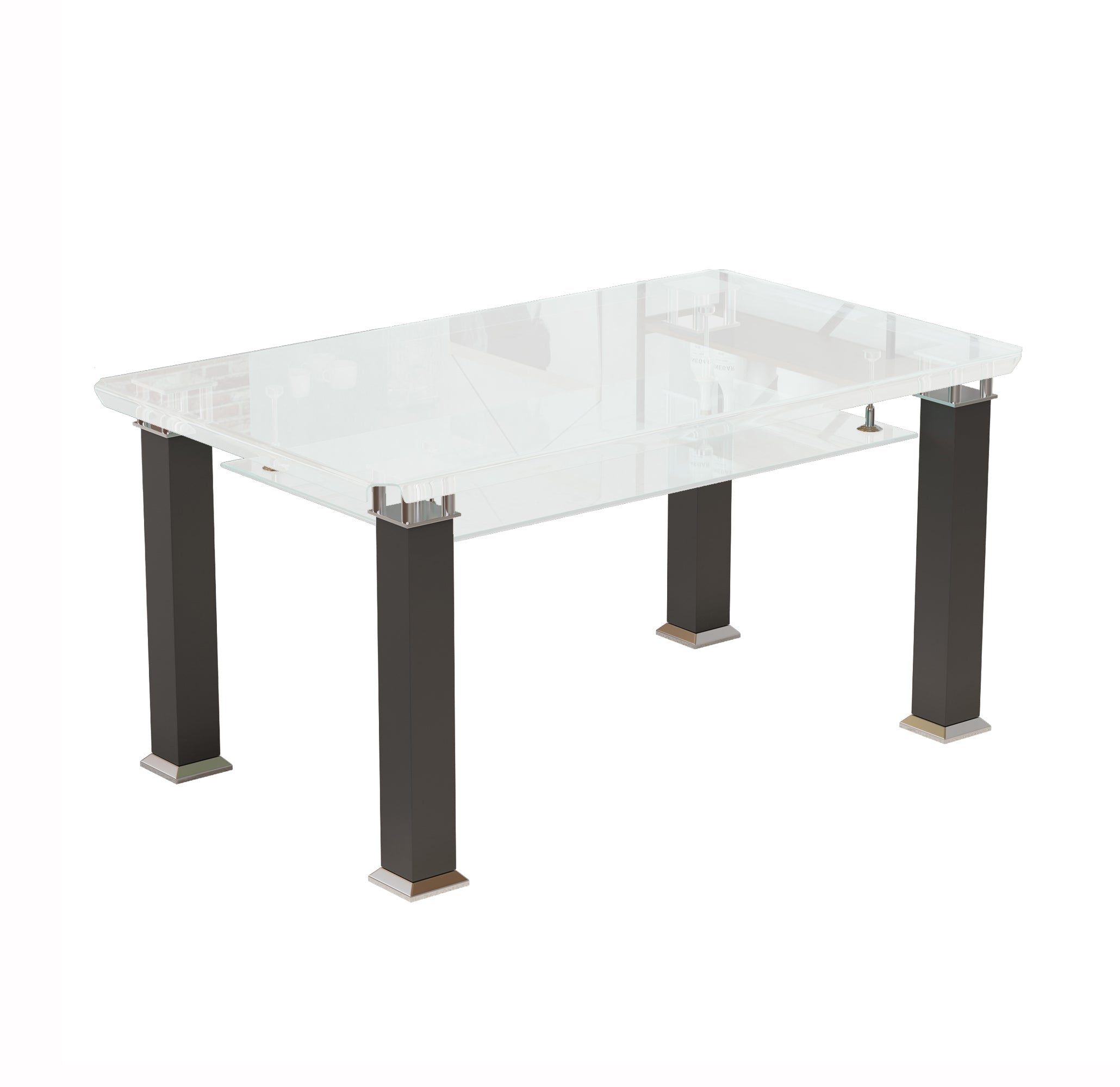 Rectangular Tempered Glass Dining Table