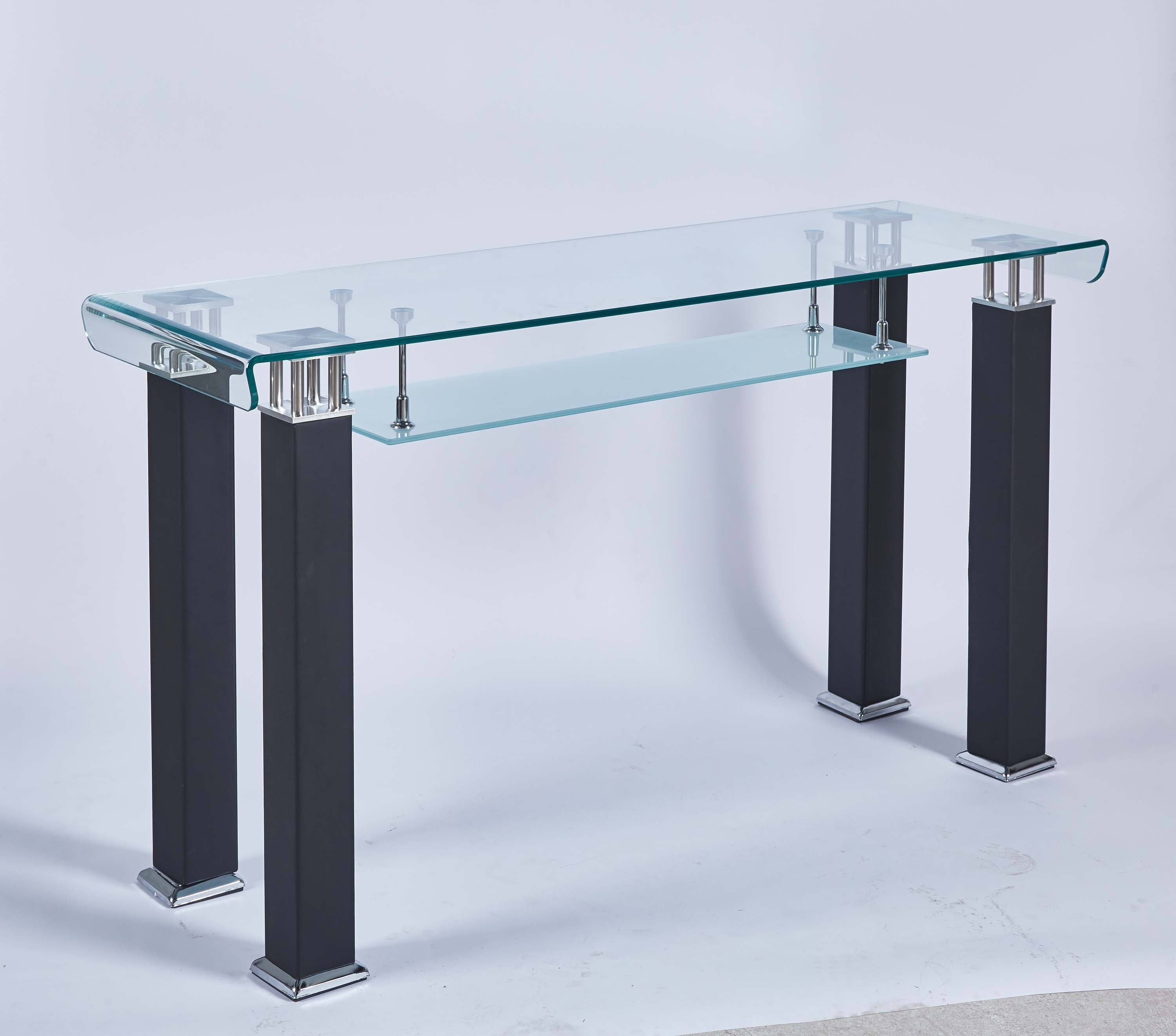 Modern Console Table with Tempered Glass