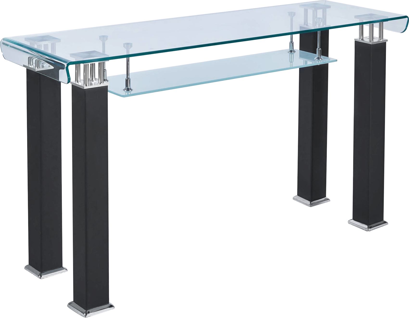 Modern Console Table with Tempered Glass