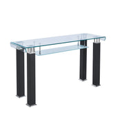 Modern Console Table with Tempered Glass