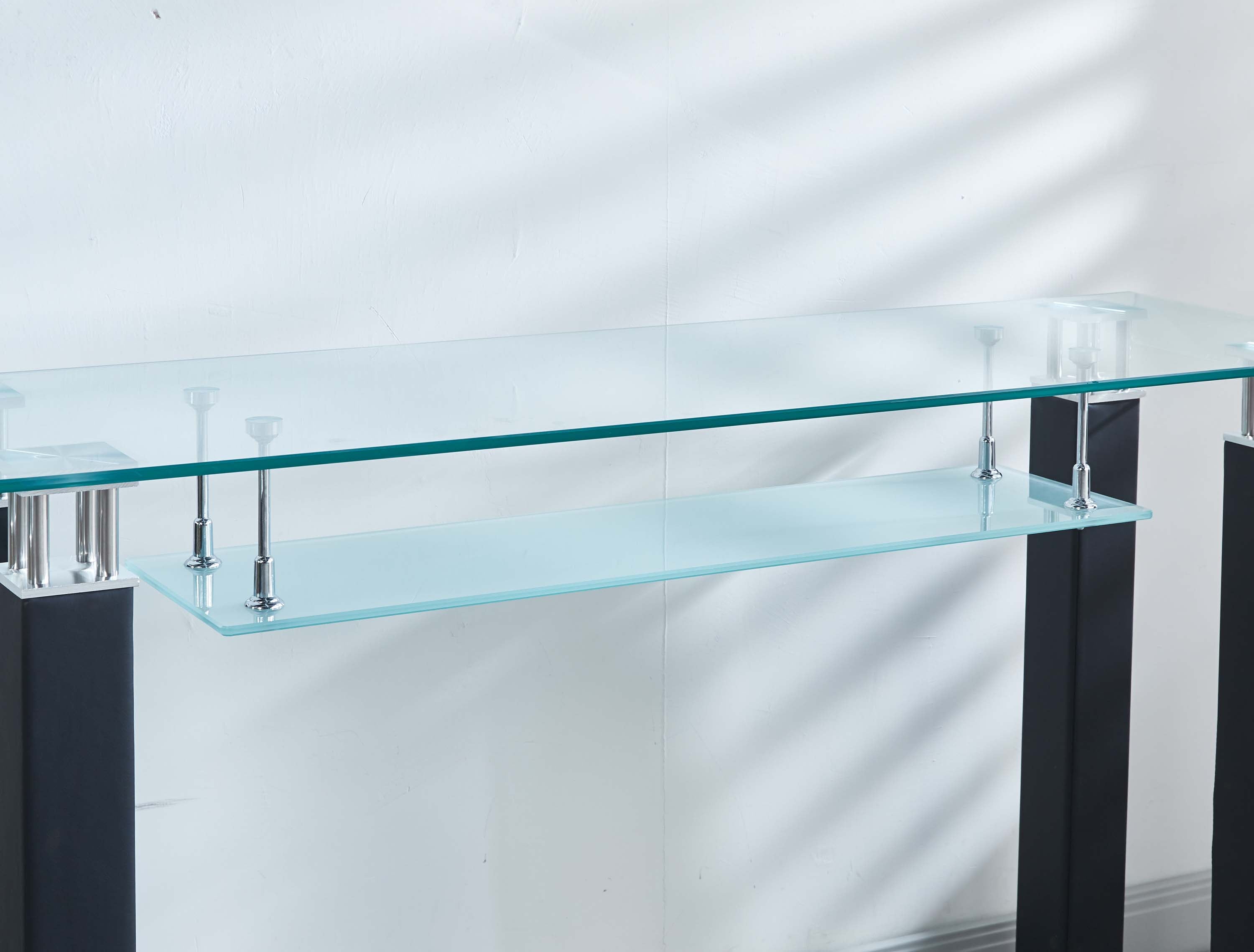 Modern Console Table with Tempered Glass