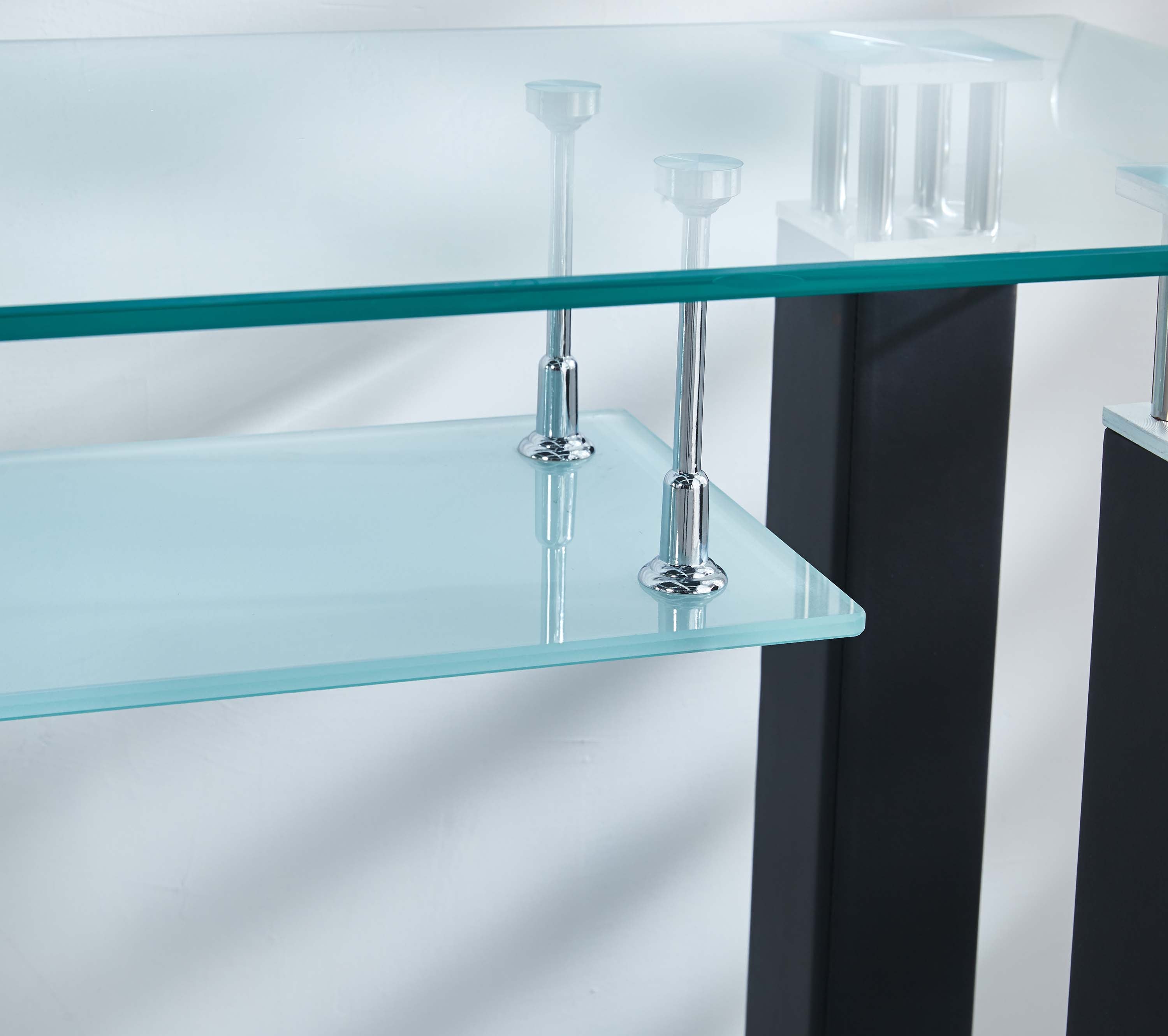 Modern Console Table with Tempered Glass