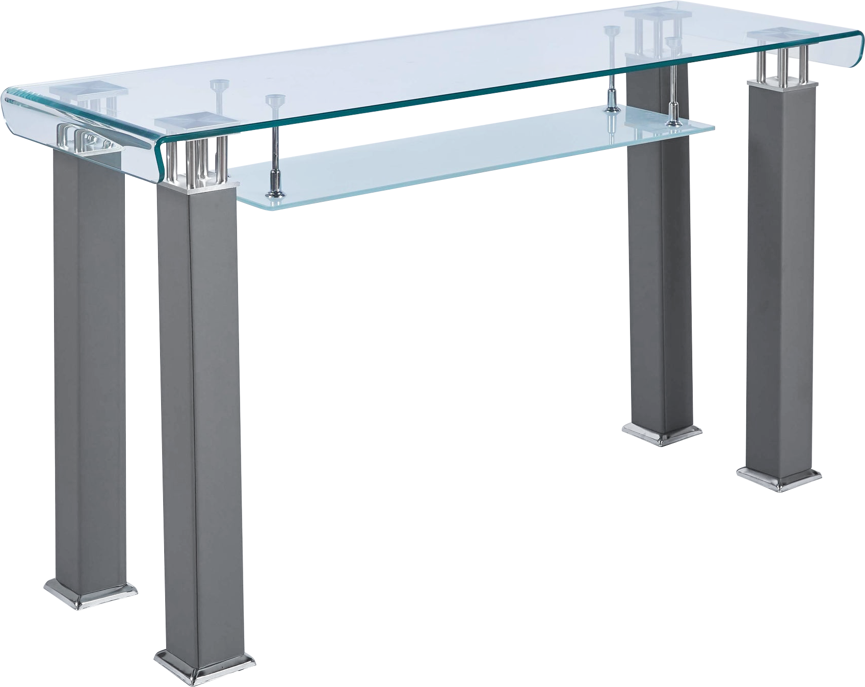 Modern Console Table with Tempered Glass