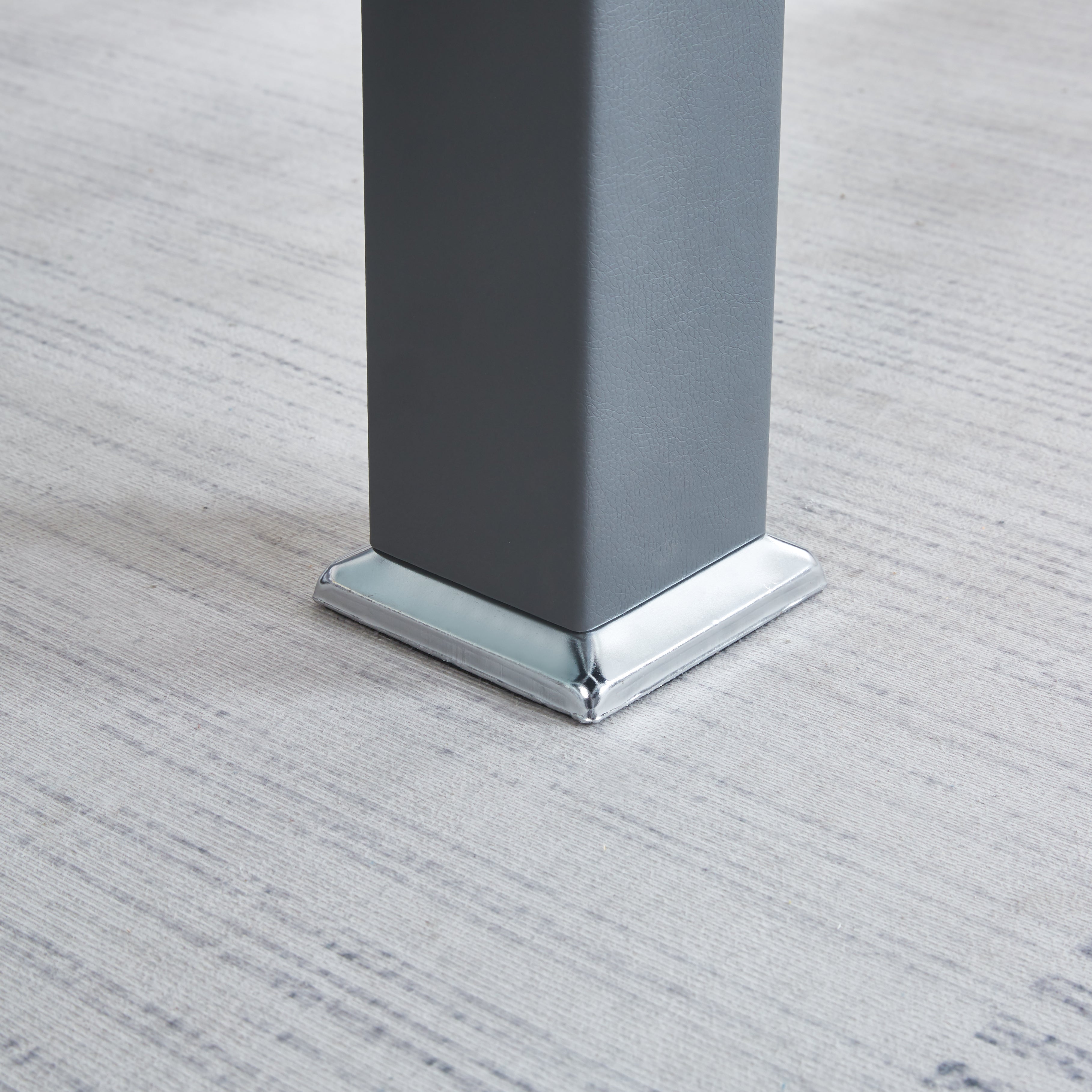 Modern Glass Coffee Table with Leatherette Accents