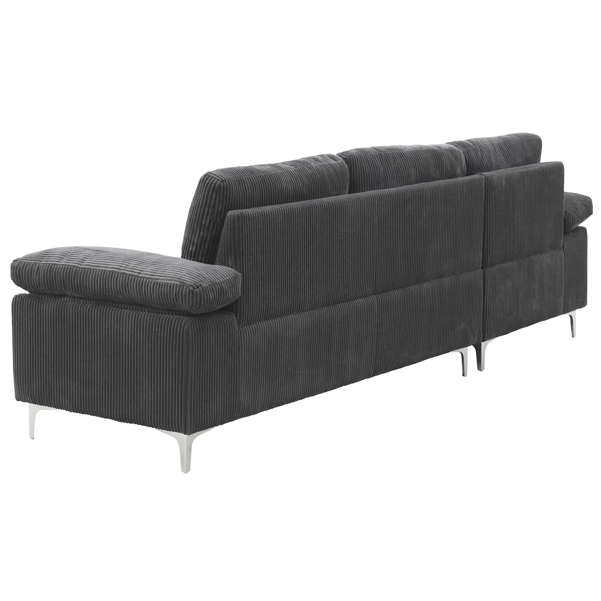 Corduroy Left Corner Sectional Sofa