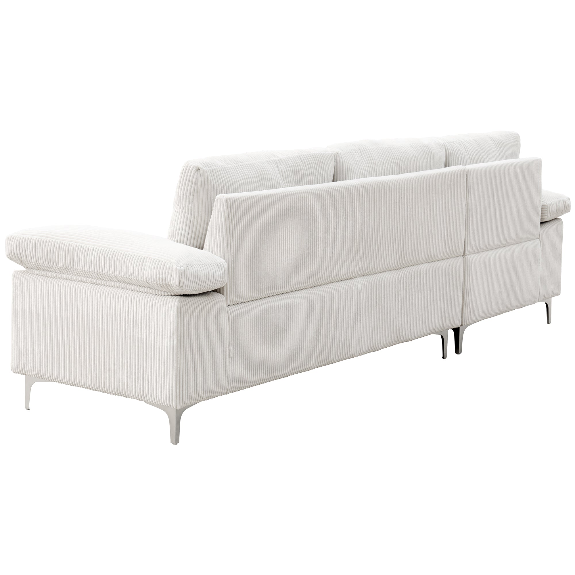 Corduroy Left Corner Sectional Sofa