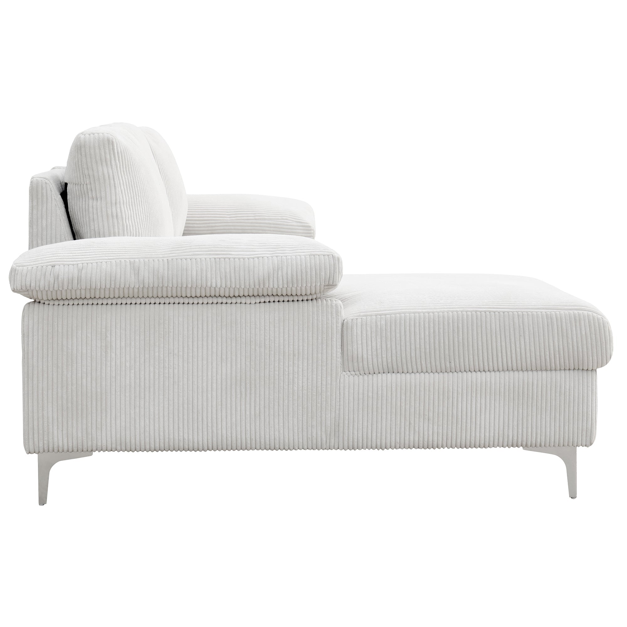 Corduroy Left Corner Sectional Sofa