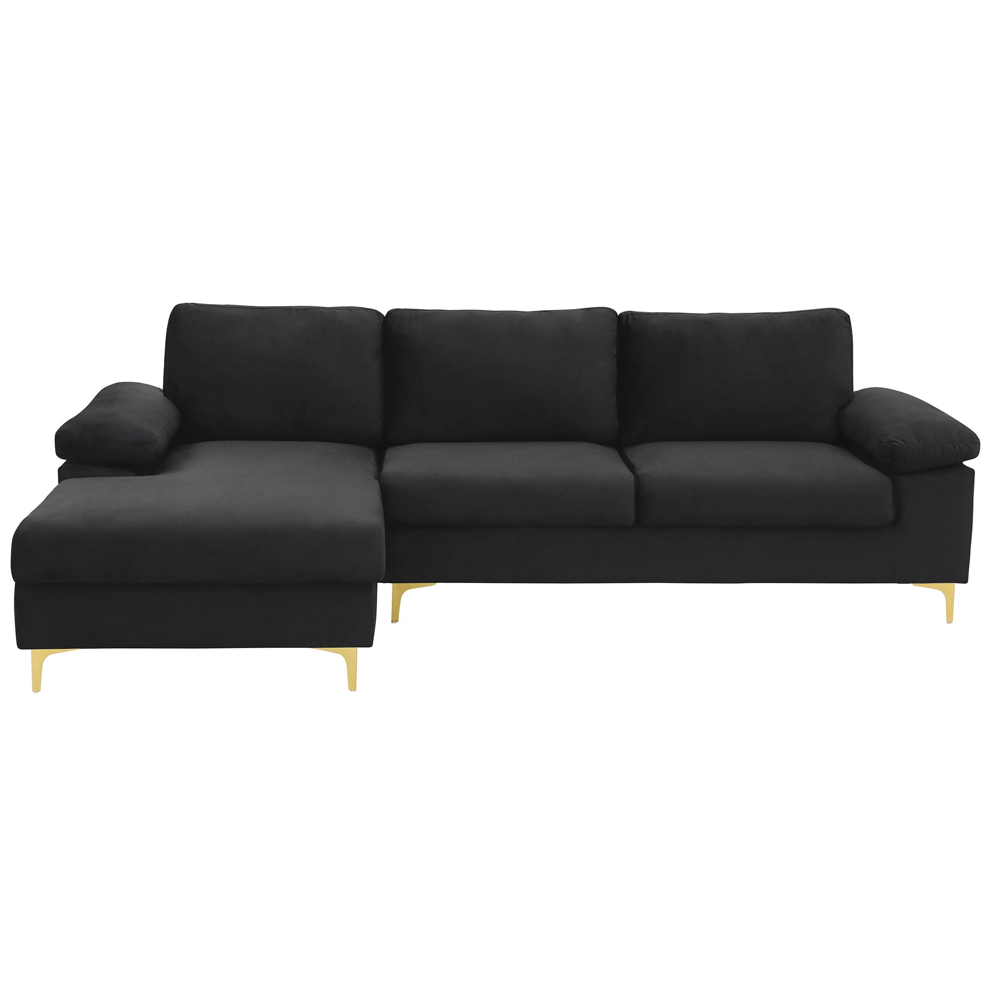 Corduroy Left Corner Sectional Sofa