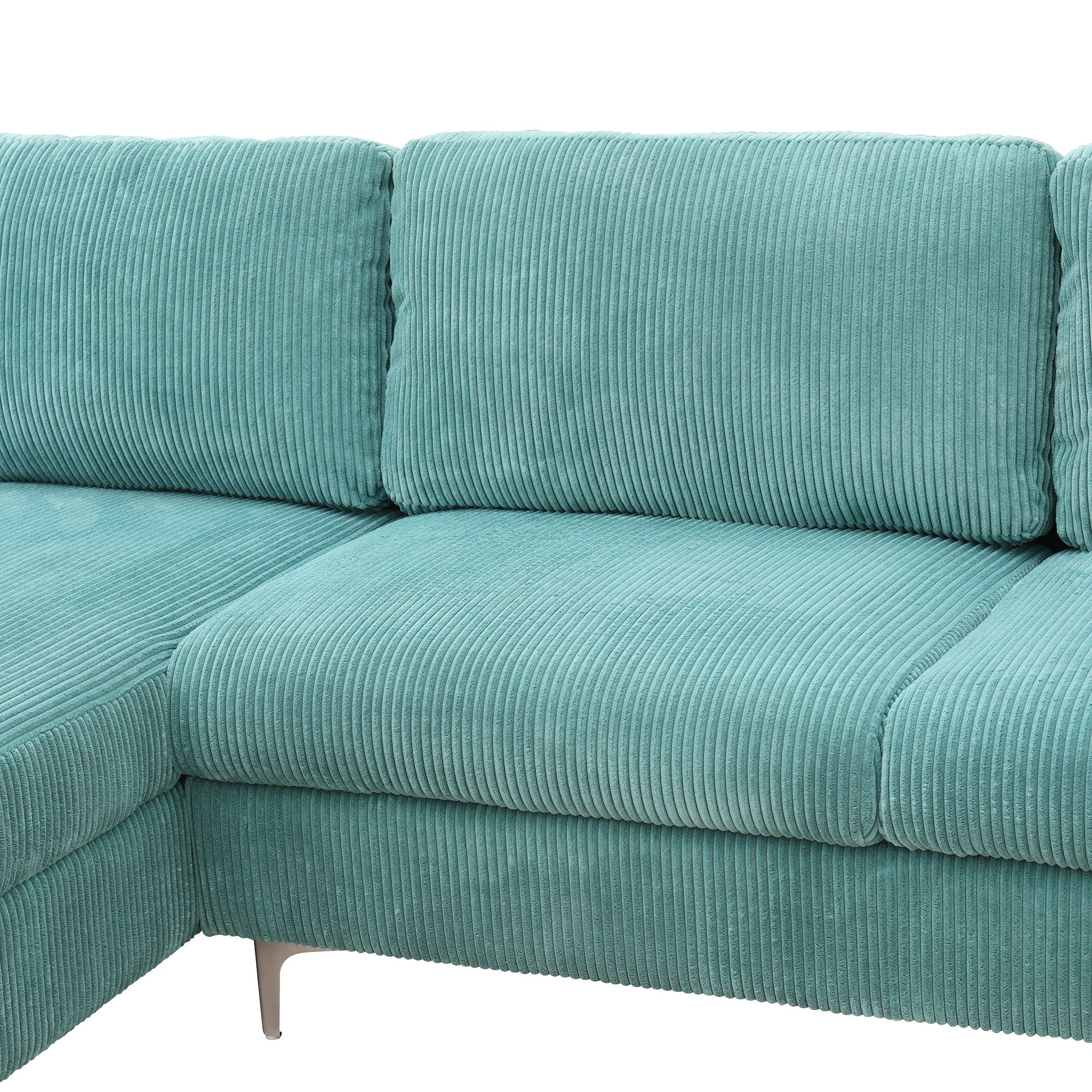 Corduroy Left Corner Sectional Sofa