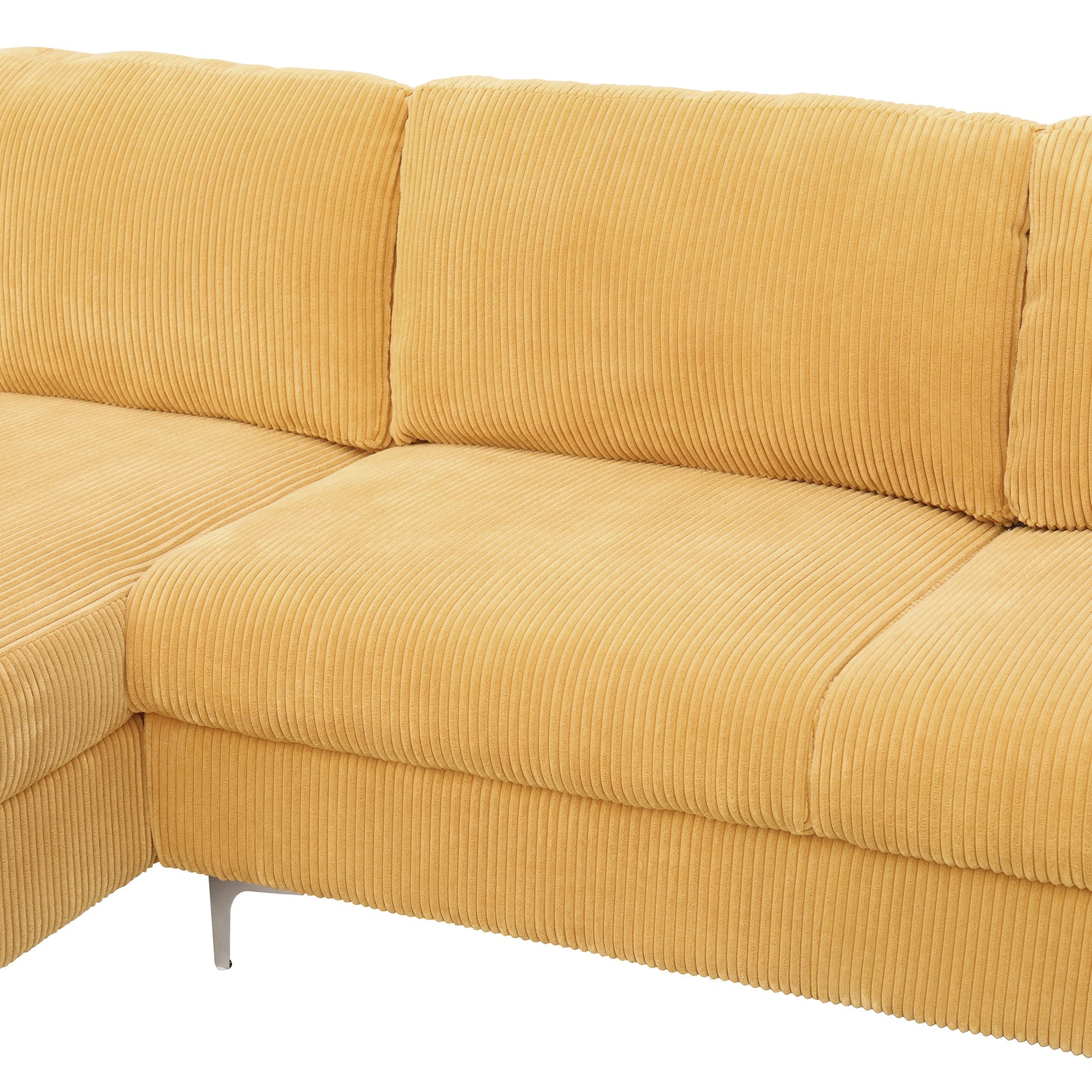 Corduroy Left Corner Sectional Sofa