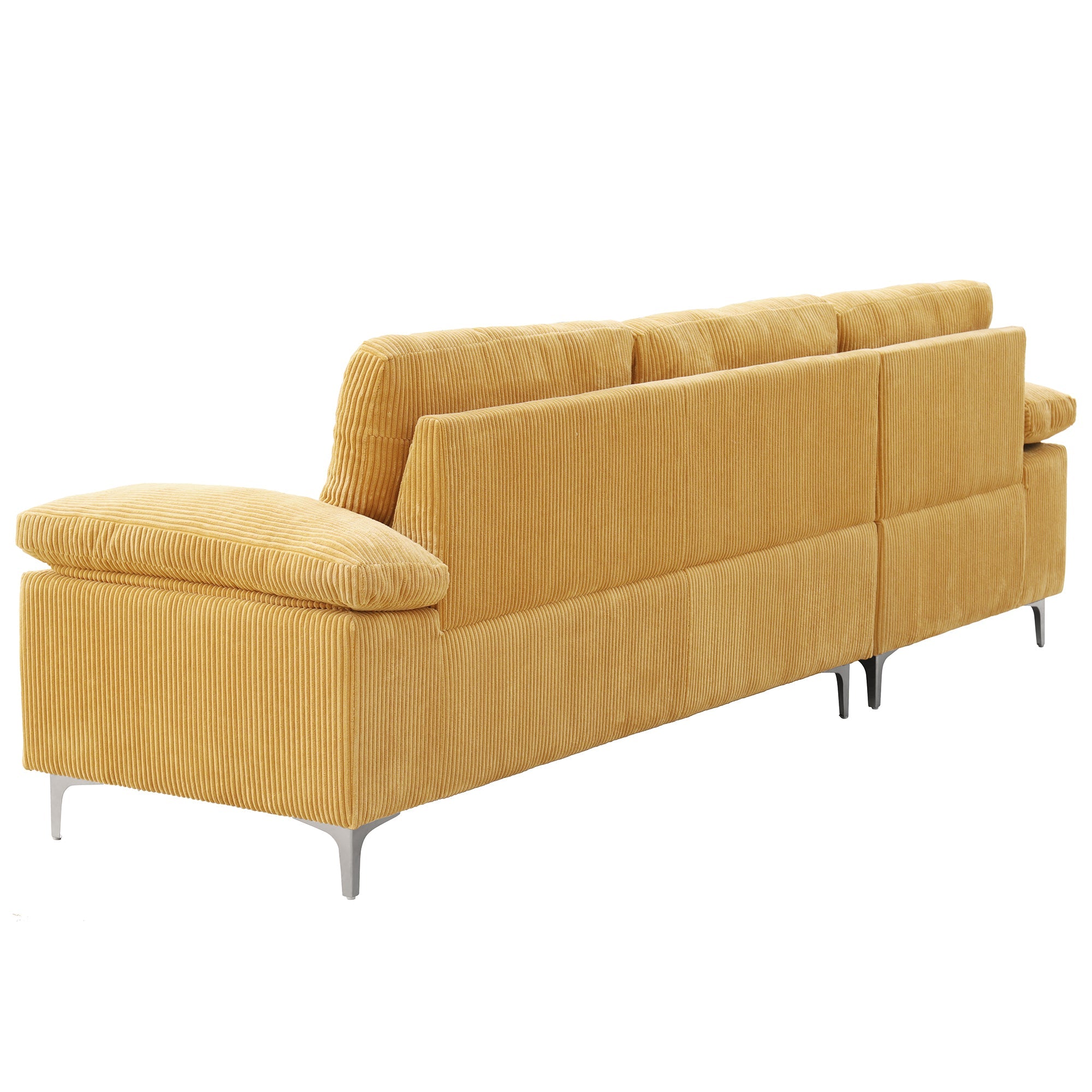 Corduroy Left Corner Sectional Sofa